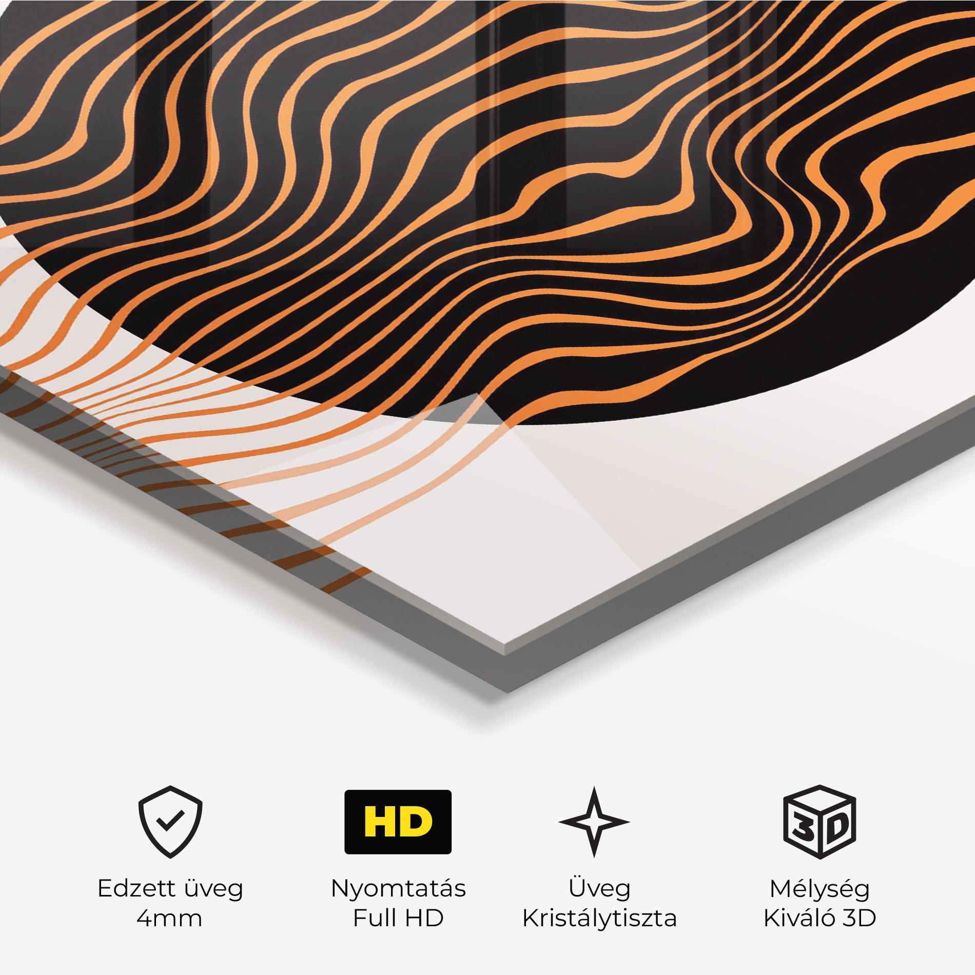 Üvegkép Black Circle mockup 3