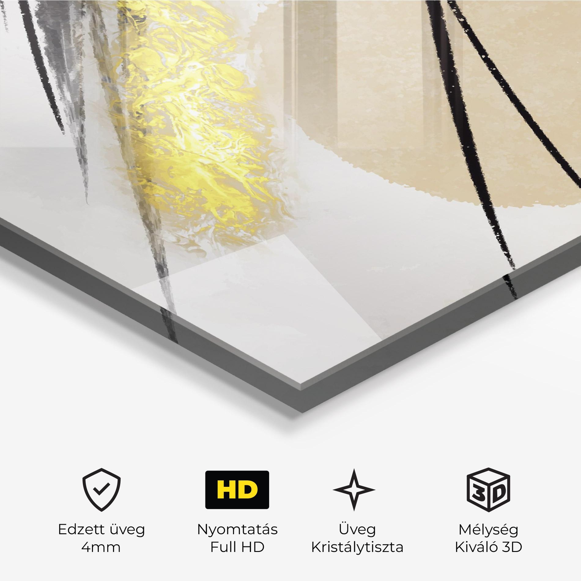 Üvegkép Gold Brush mockup 3