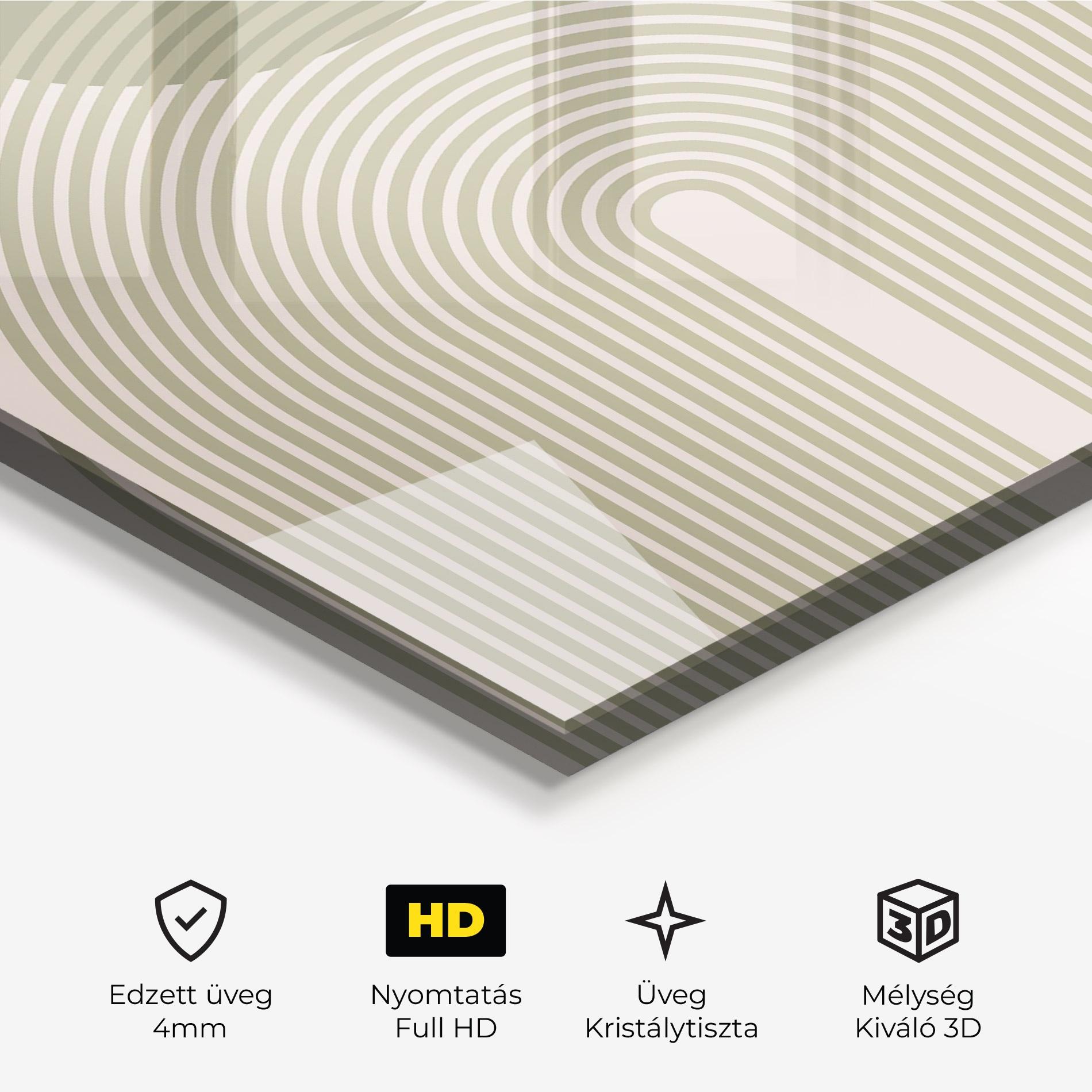 Üvegkép Green Circle Lines mockup 3