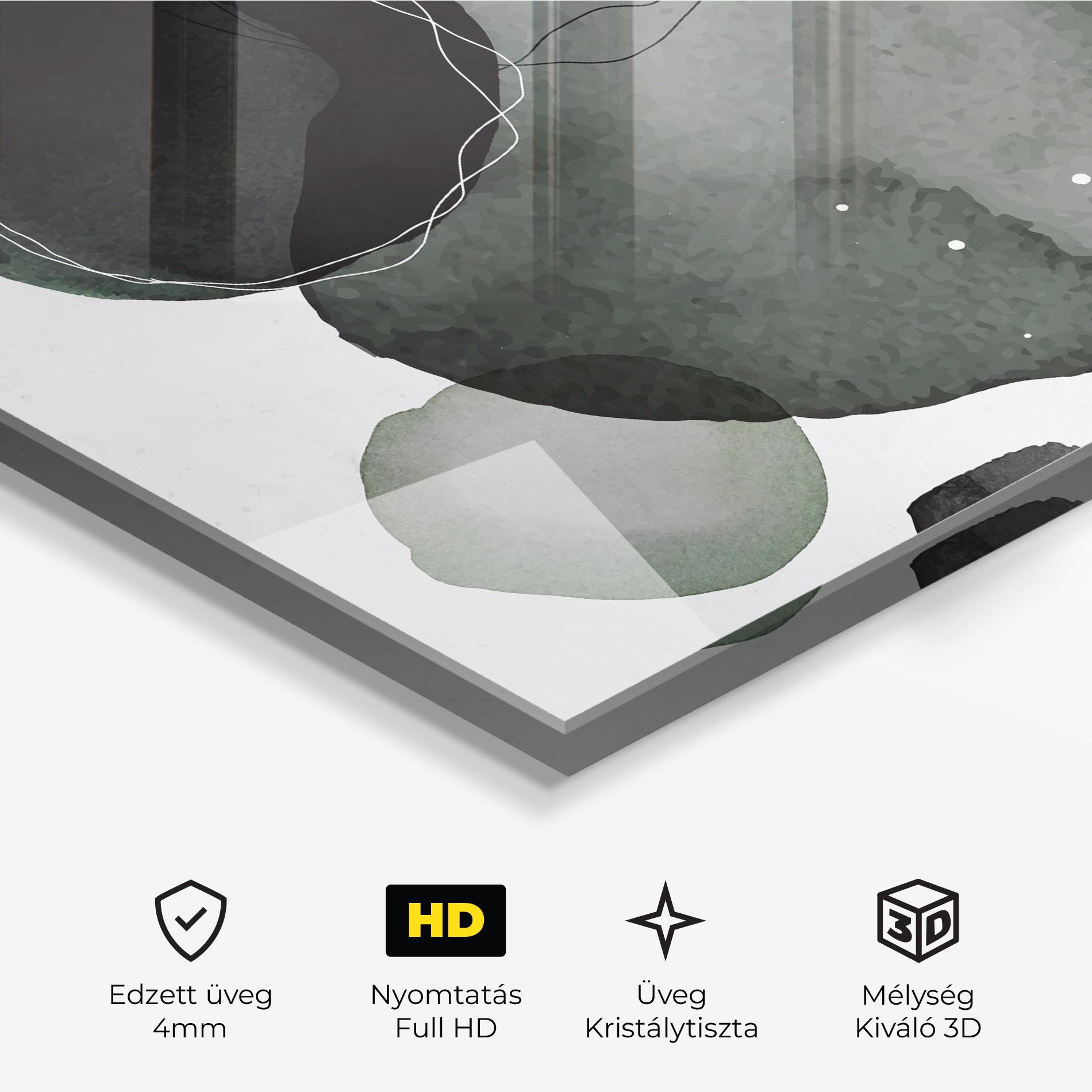 Üvegkép Green Watercolor mockup 3