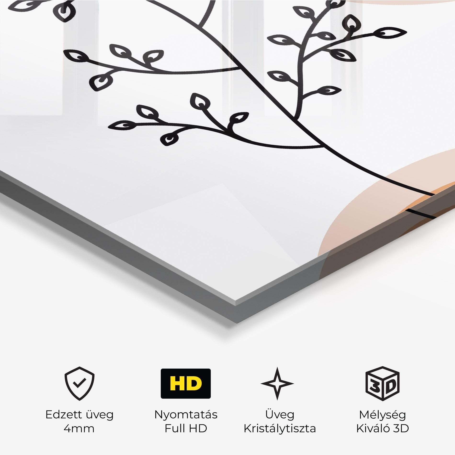 Üvegkép Plant Orange Circle mockup 3