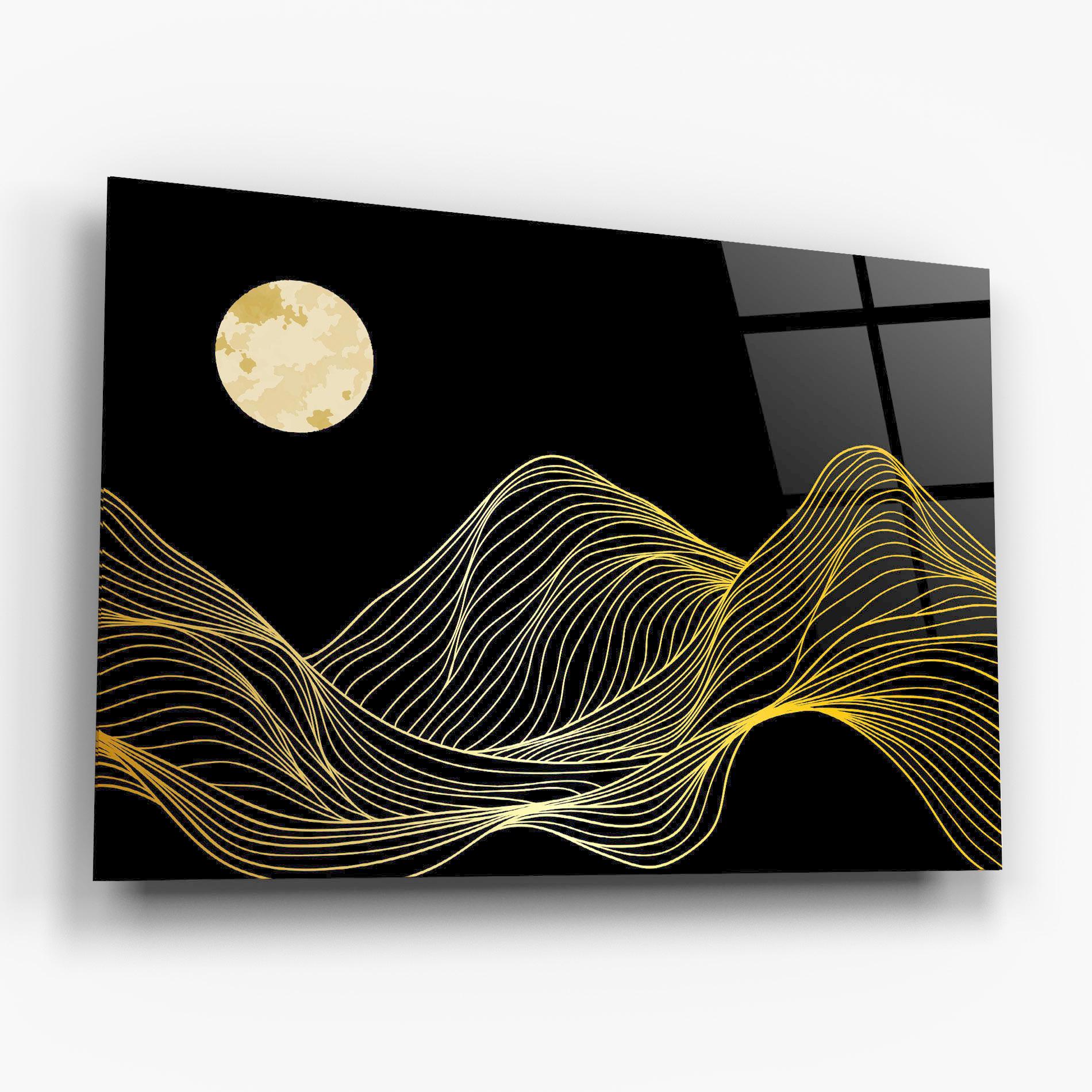 Üvegkép Gold Moon mockup 6