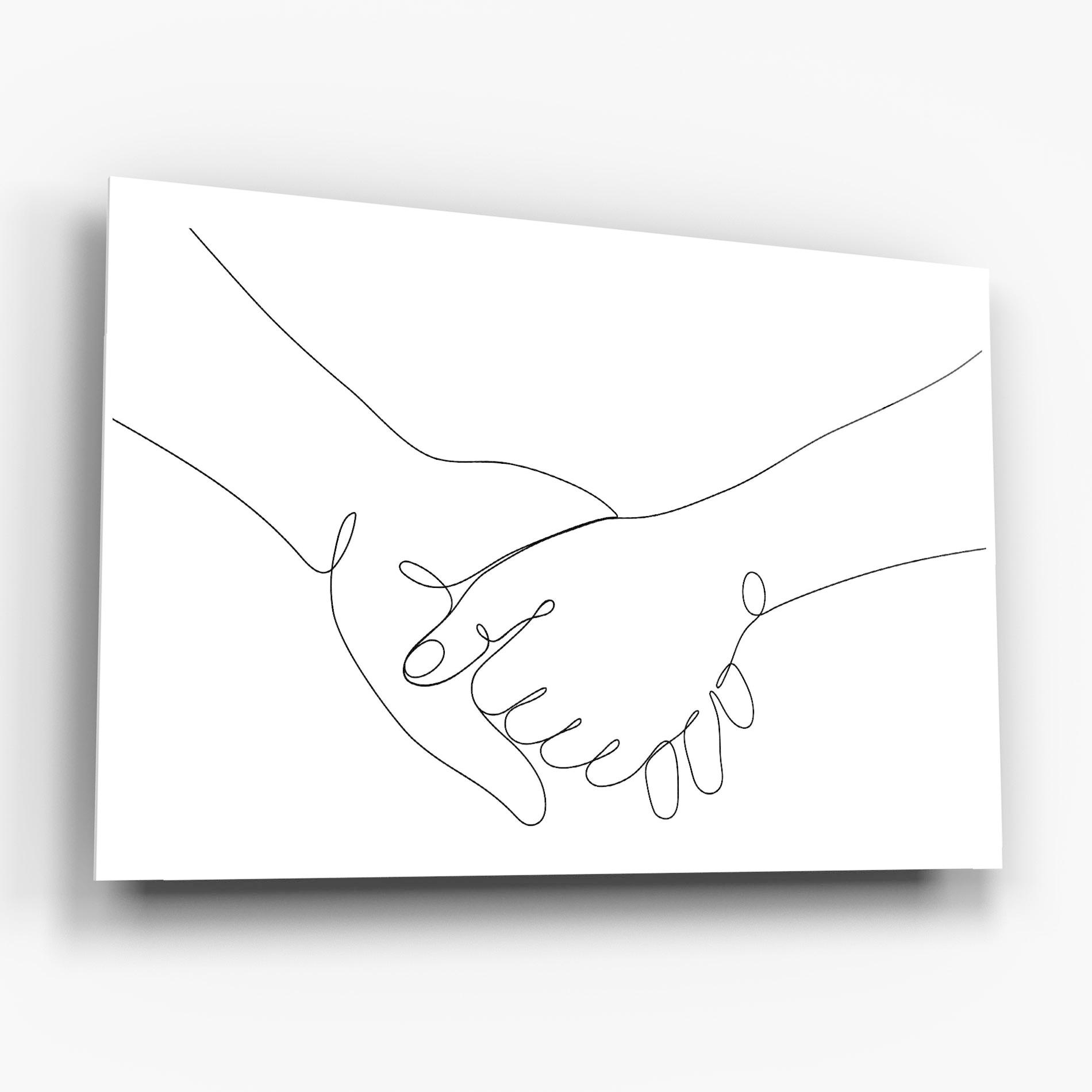 Üvegkép Minimalistic Hands mockup 6