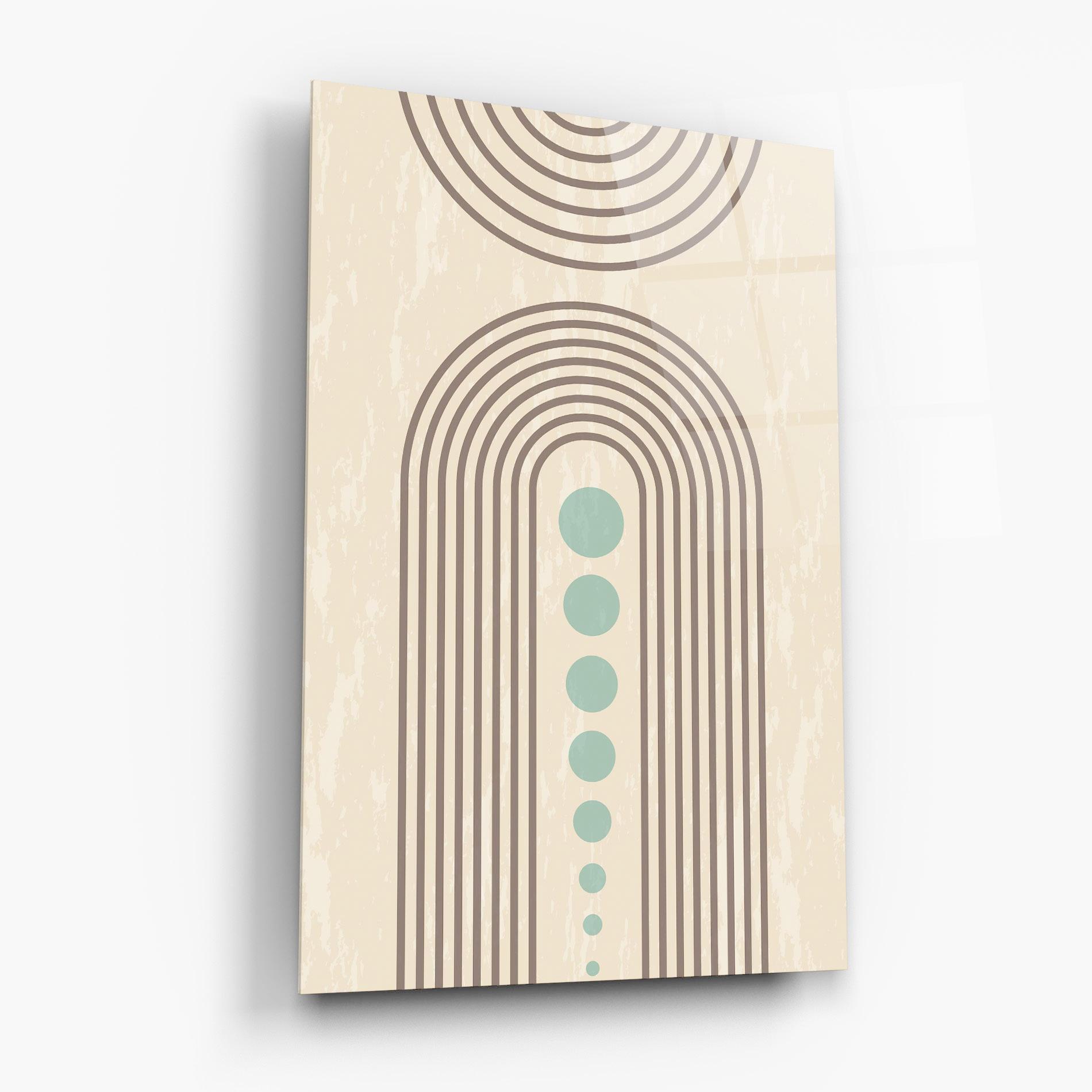 Üvegkép Cream Blue Circles mockup 6