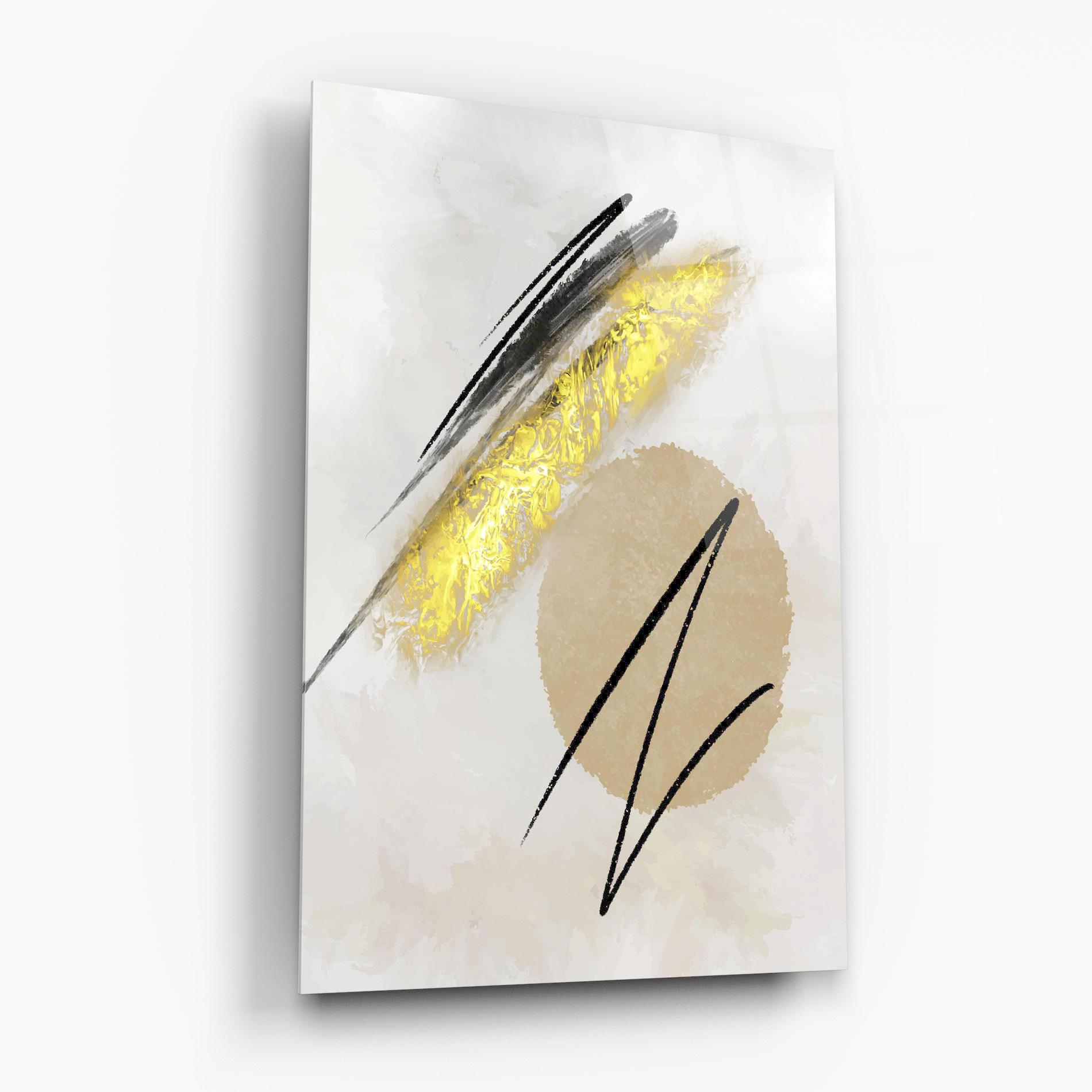 Üvegkép Gold Brush mockup 6