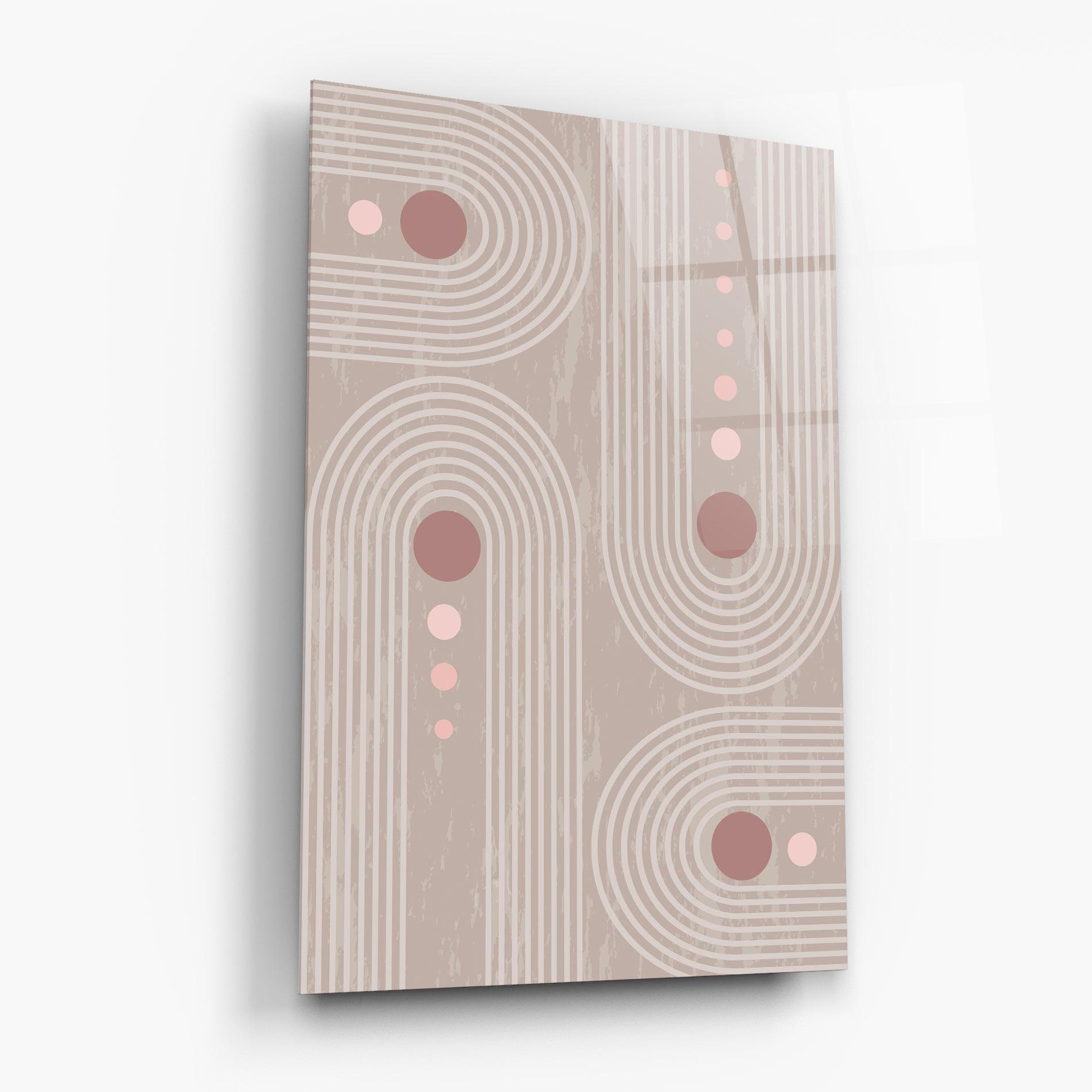 Üvegkép Pink Circle On Cream mockup 6