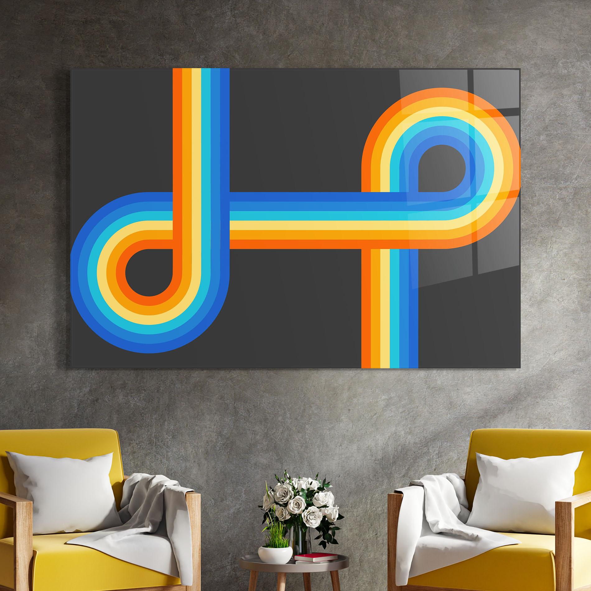 Üvegkép Vintage Ranbow mockup 4