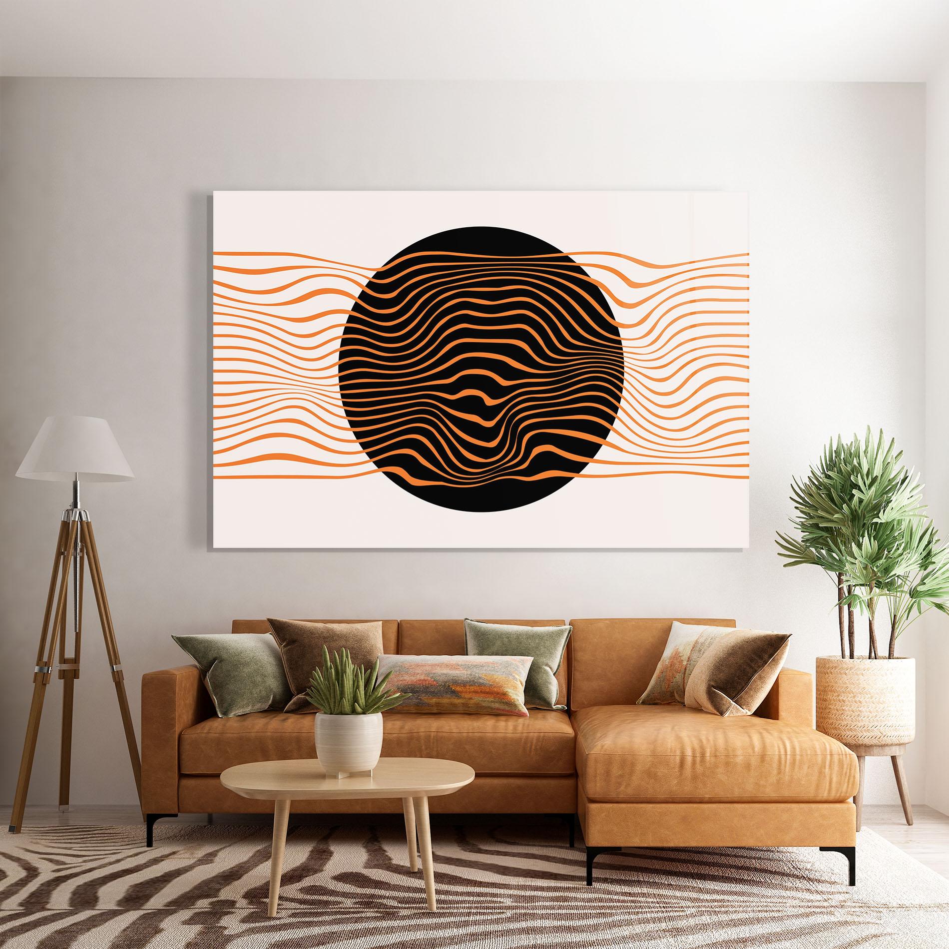 Üvegkép Black Circle mockup 7