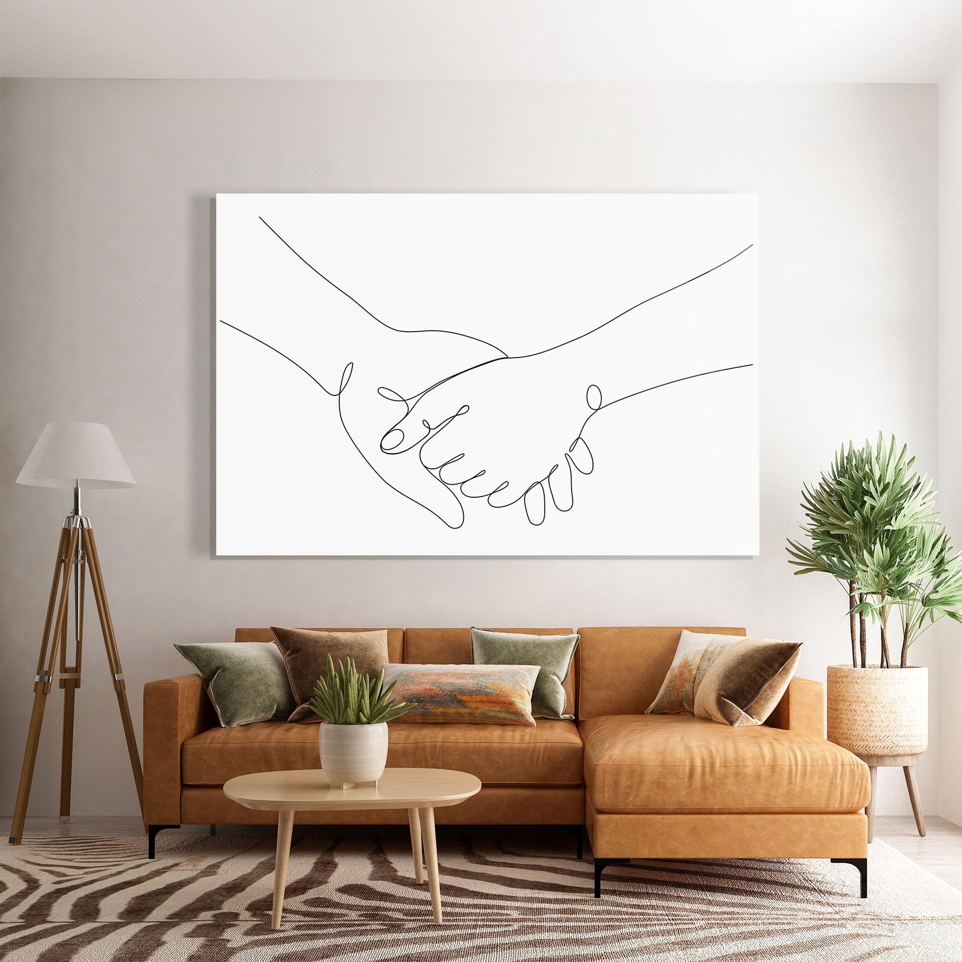 Üvegkép Minimalistic Hands mockup 7