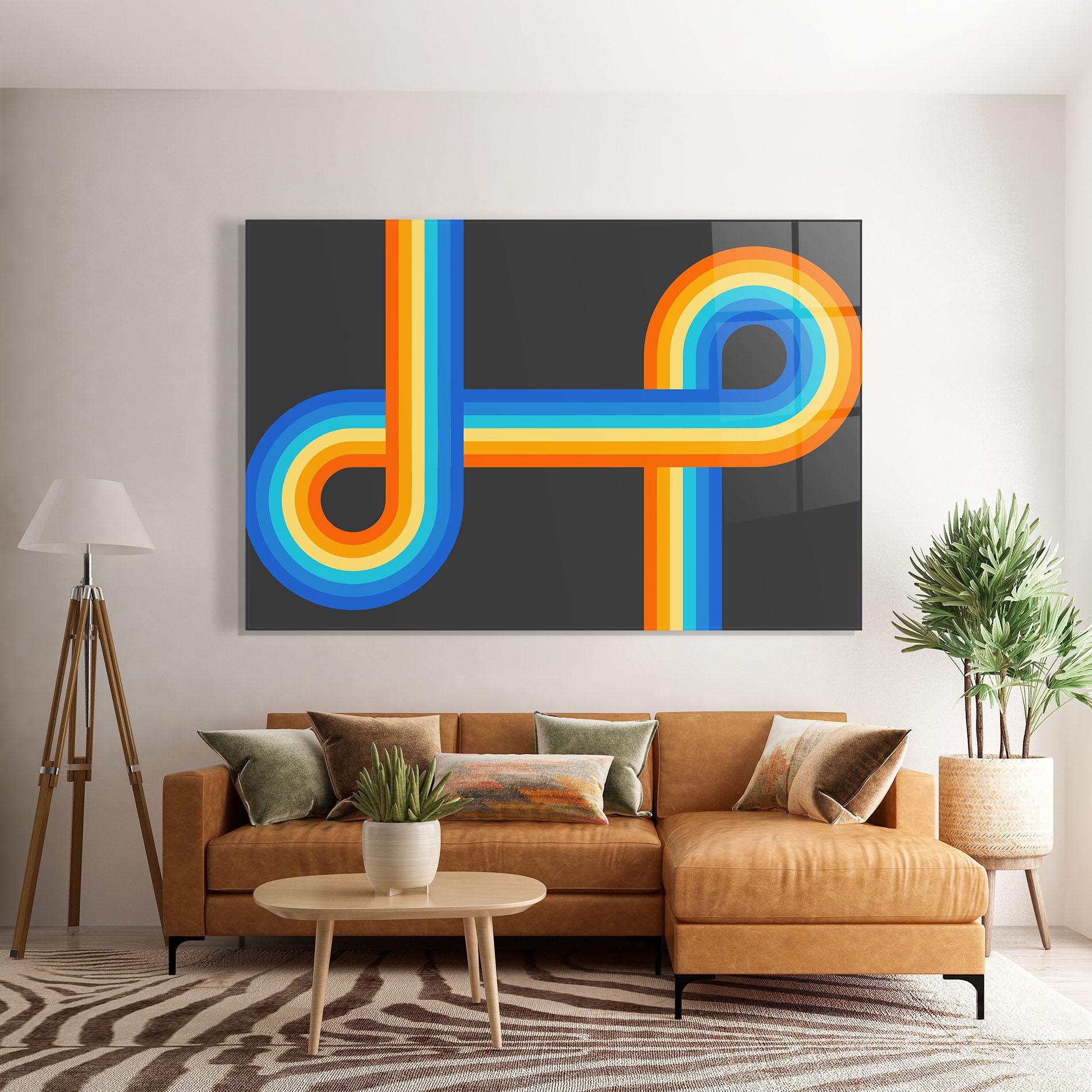 Üvegkép Vintage Ranbow mockup 7