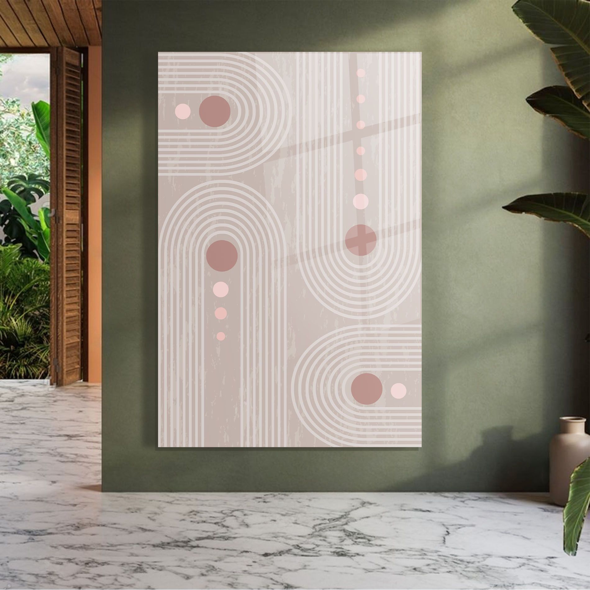 Pink Circle On Cream mockup 7