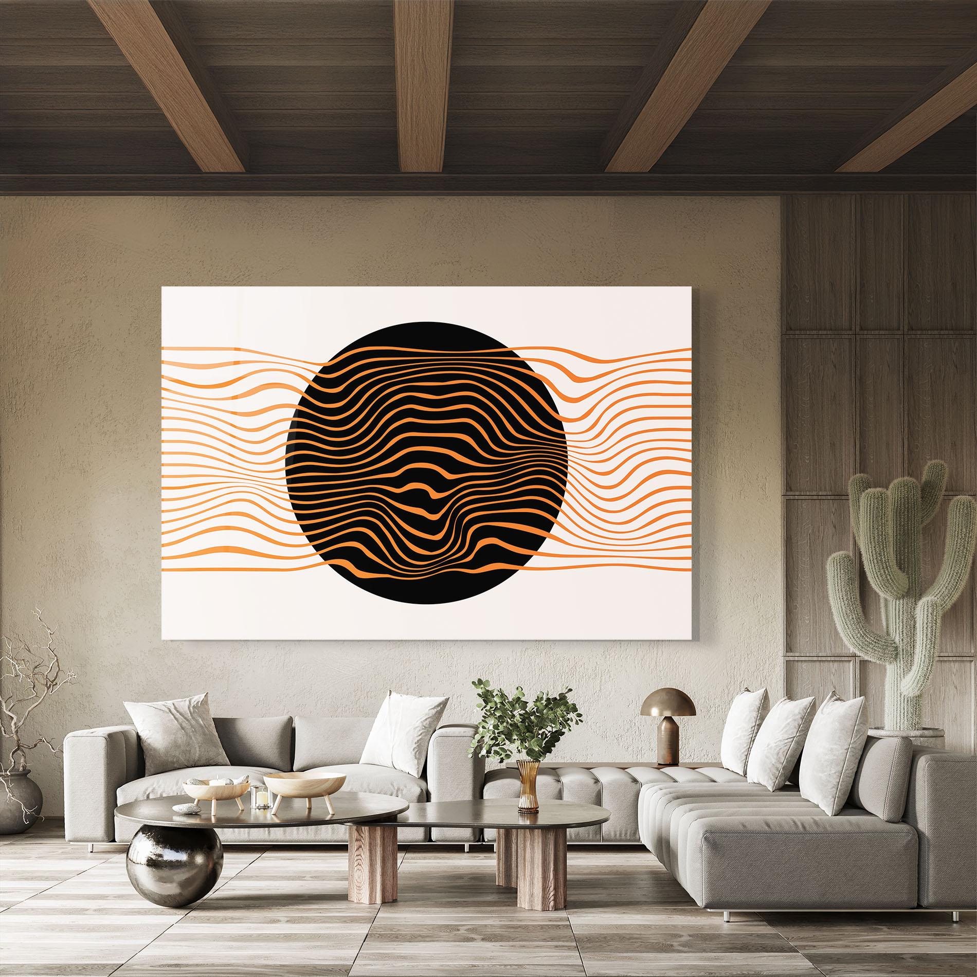 Üvegkép Black Circle mockup 8