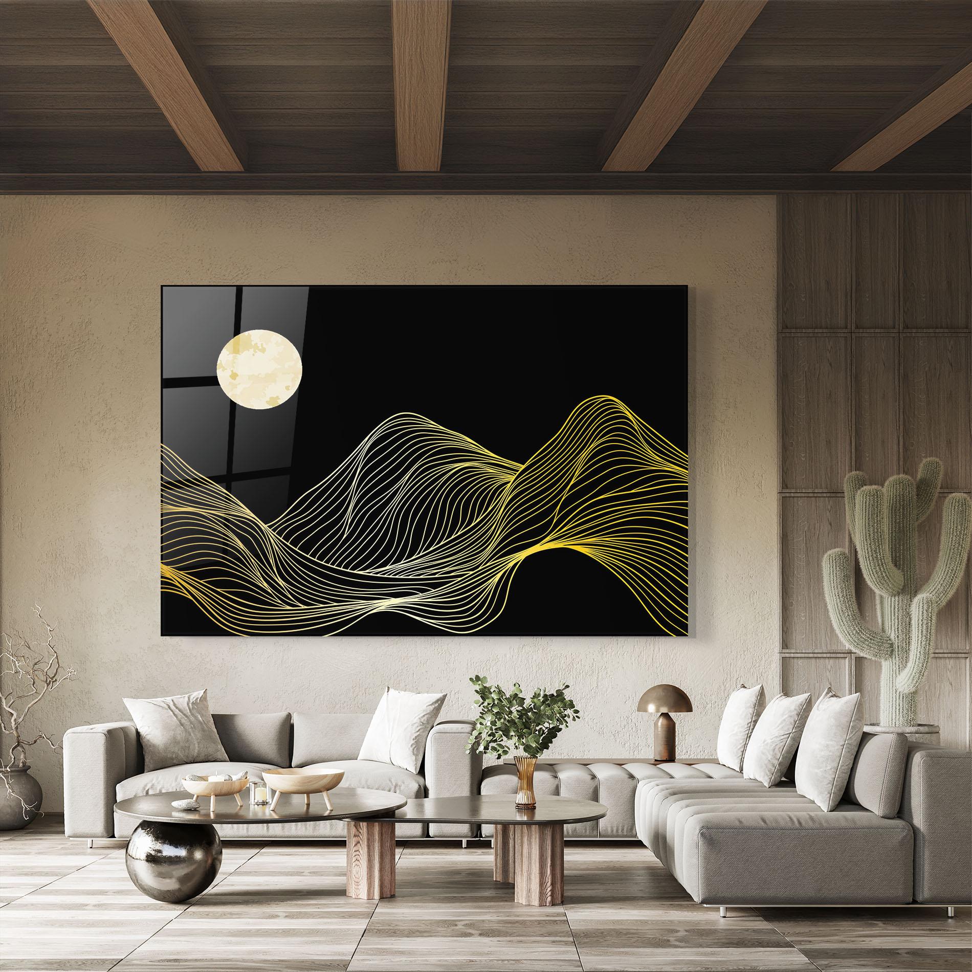Üvegkép Gold Moon mockup 8
