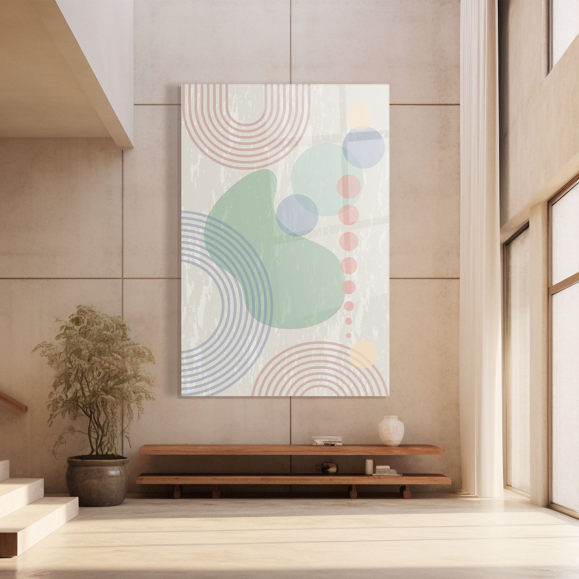 Green Pink Shapes mockup 8