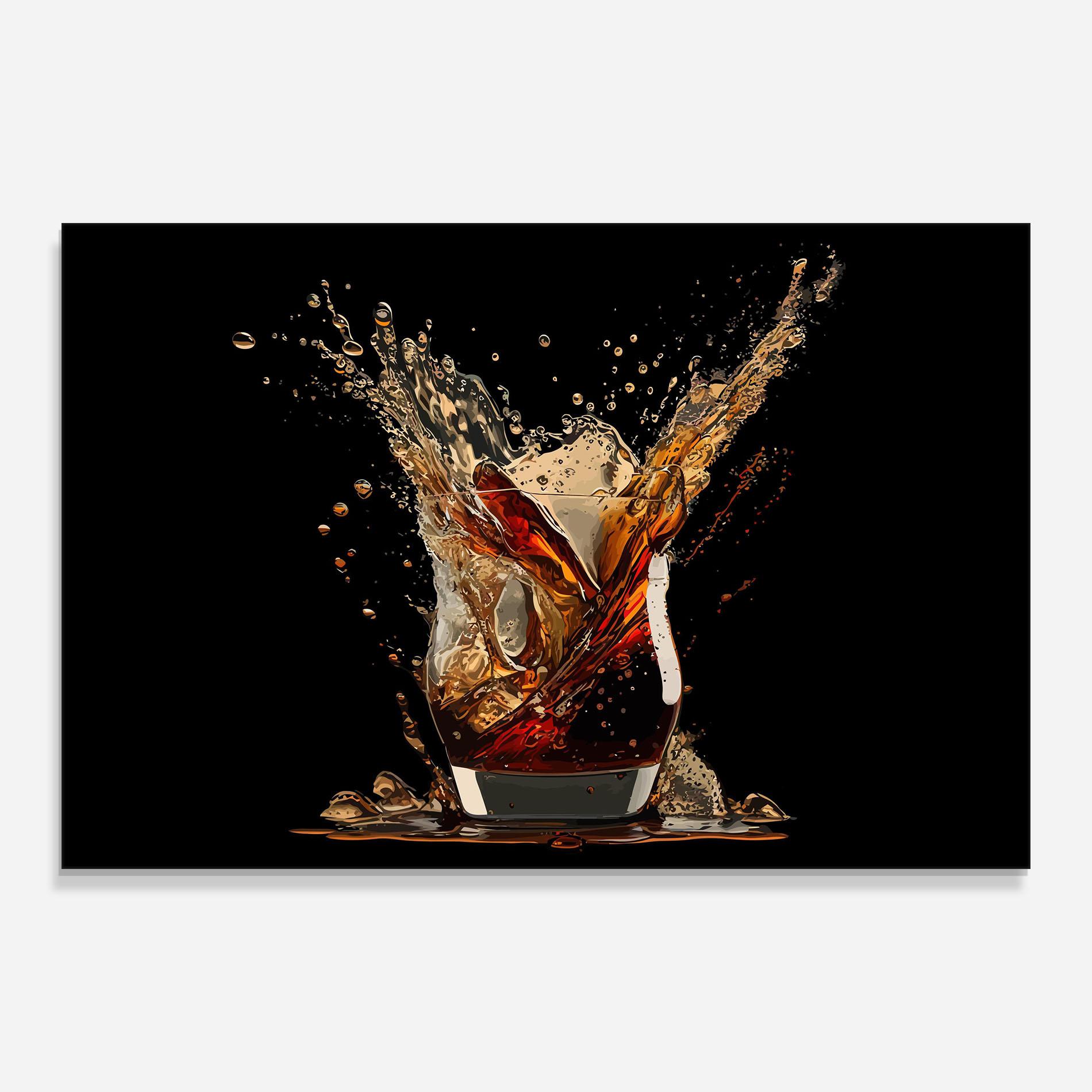 Üvegkép Cola Splash mockup 0
