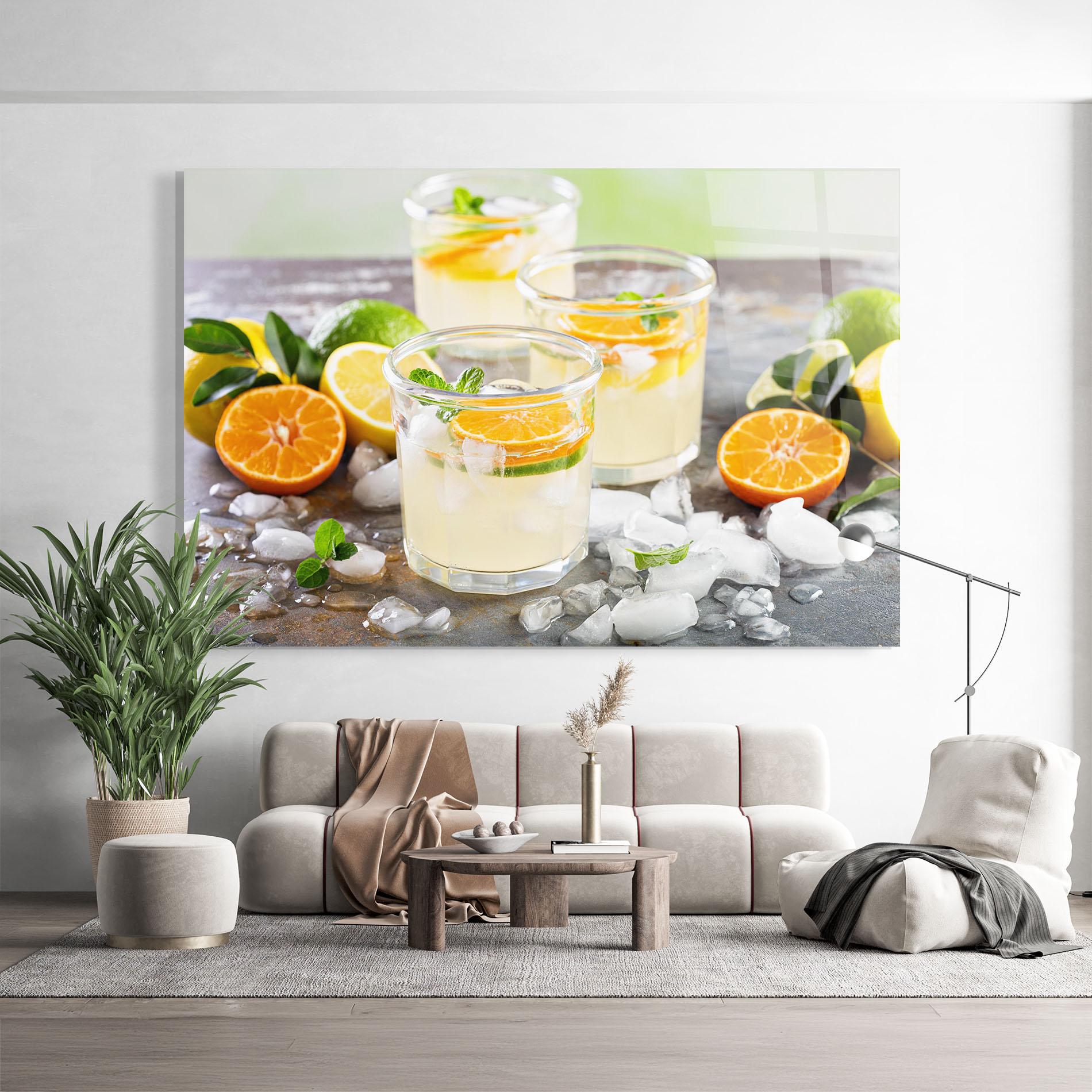 Üvegkép Citrus Fruit Lemonade mockup 9