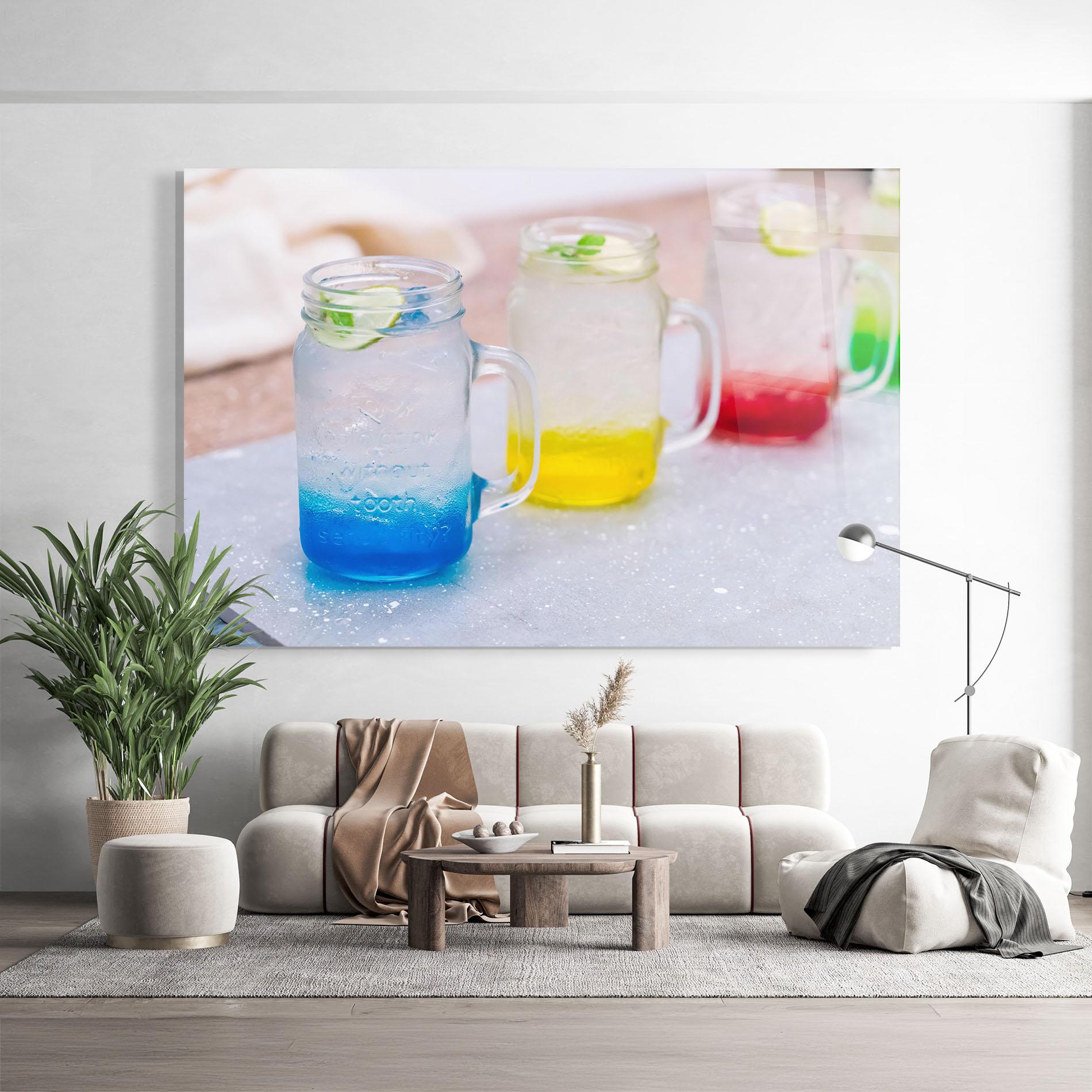 Üvegkép Colorful Italian Soda mockup 9