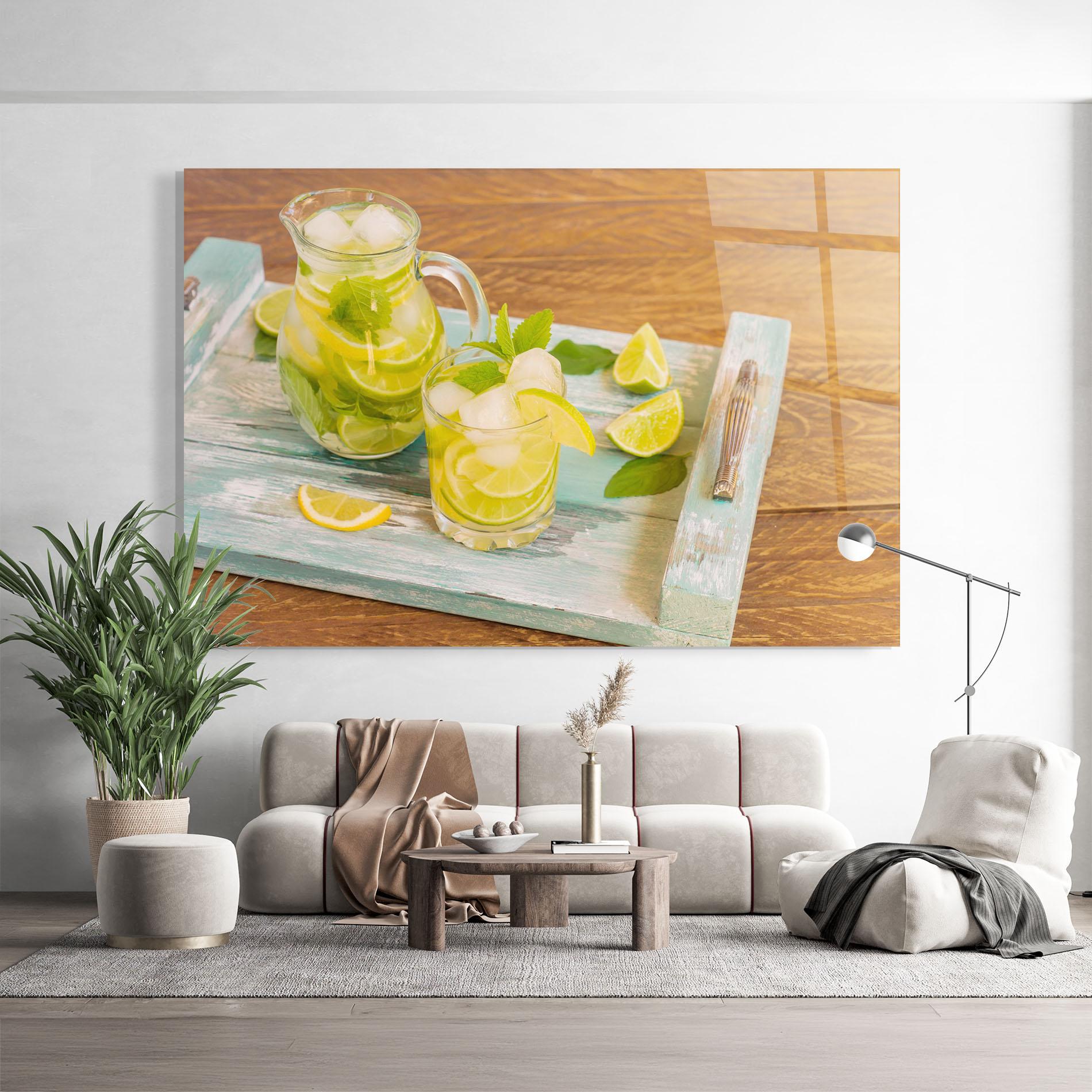 Üvegkép Fresh Cold Lemonade mockup 9