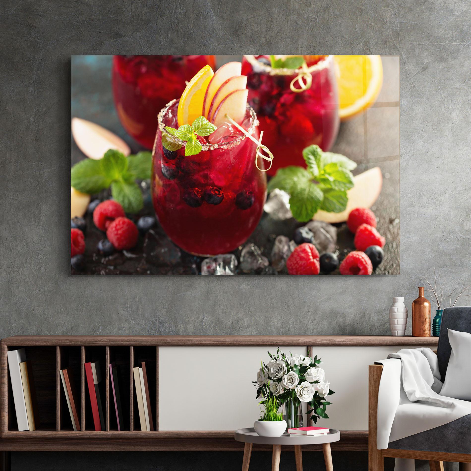 Üvegkép Berry Drink mockup 2