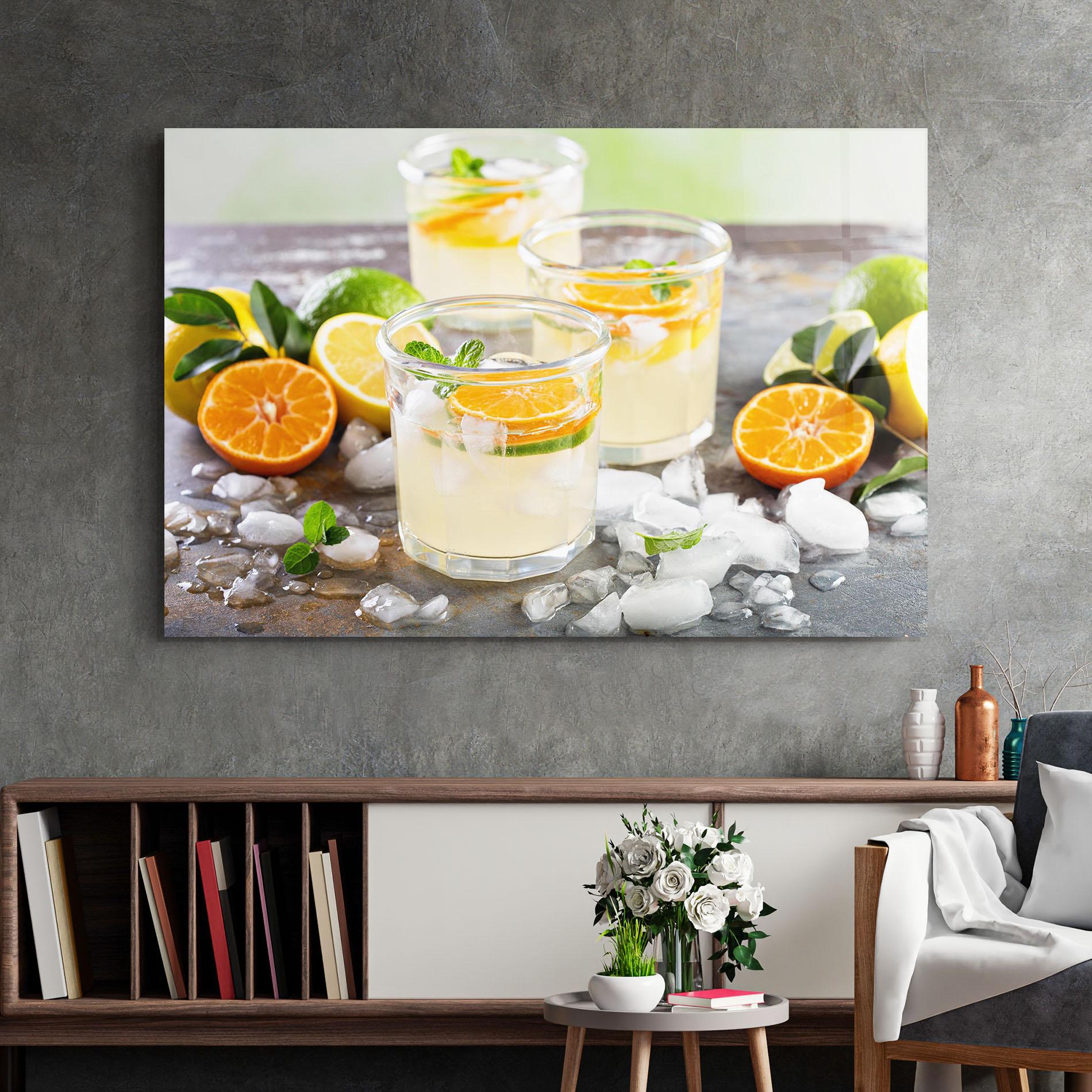 Üvegkép Citrus Fruit Lemonade mockup 2