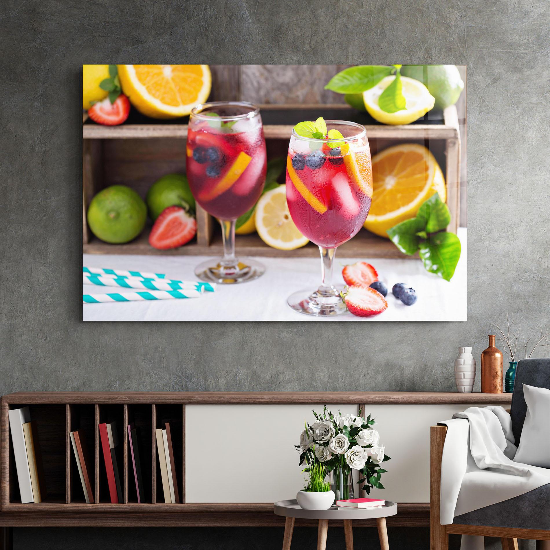 Üvegkép Colorful Summer Drink mockup 2