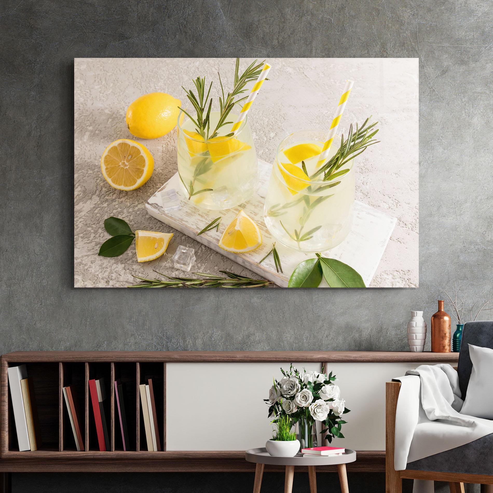 Üvegkép Homemade Rosemary Drink mockup 2