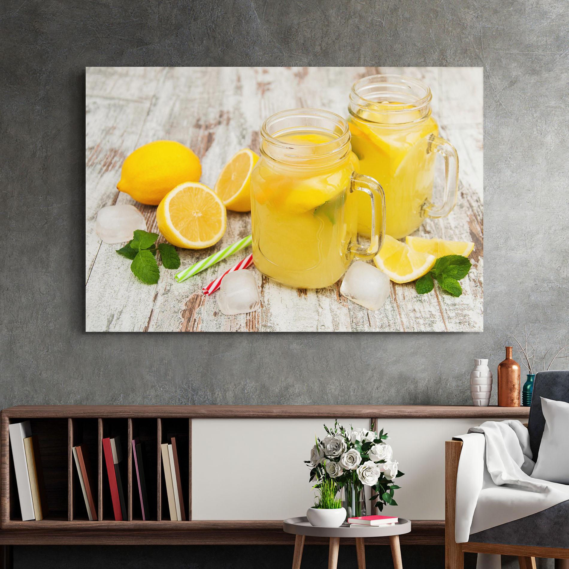 Üvegkép Jars With Lemonade mockup 2