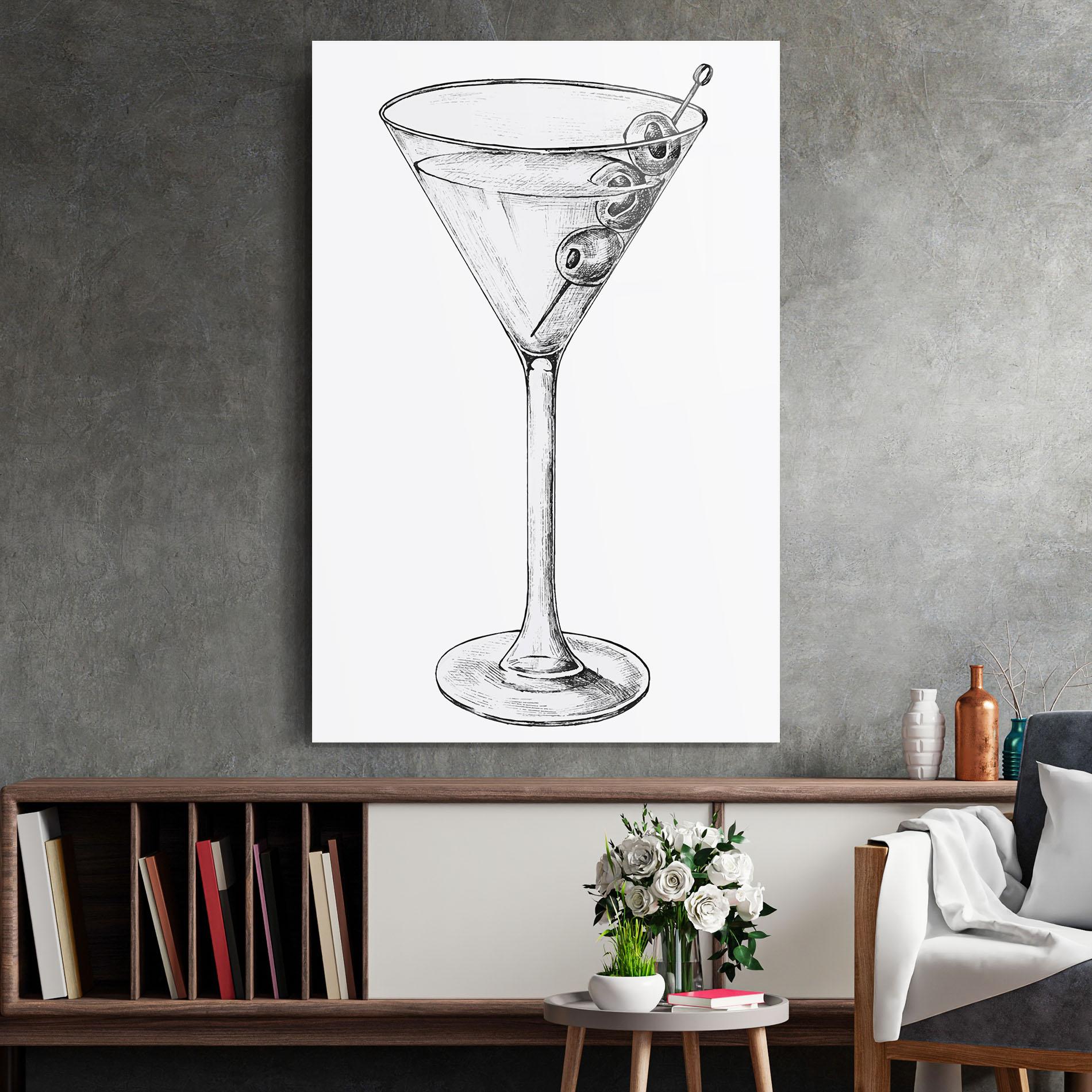 Üvegkép Hand Drawn Glass mockup 2