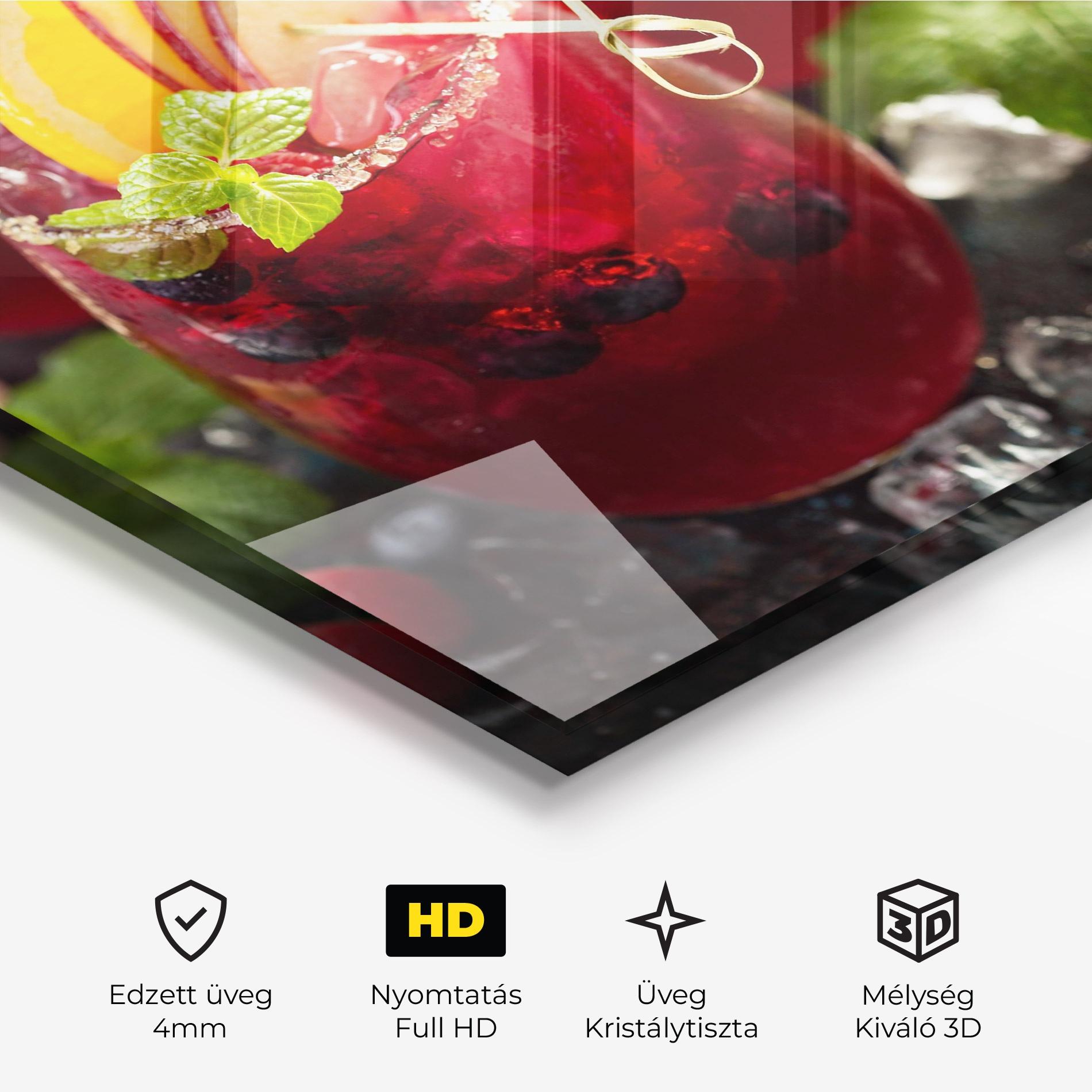 Üvegkép Berry Drink mockup 3