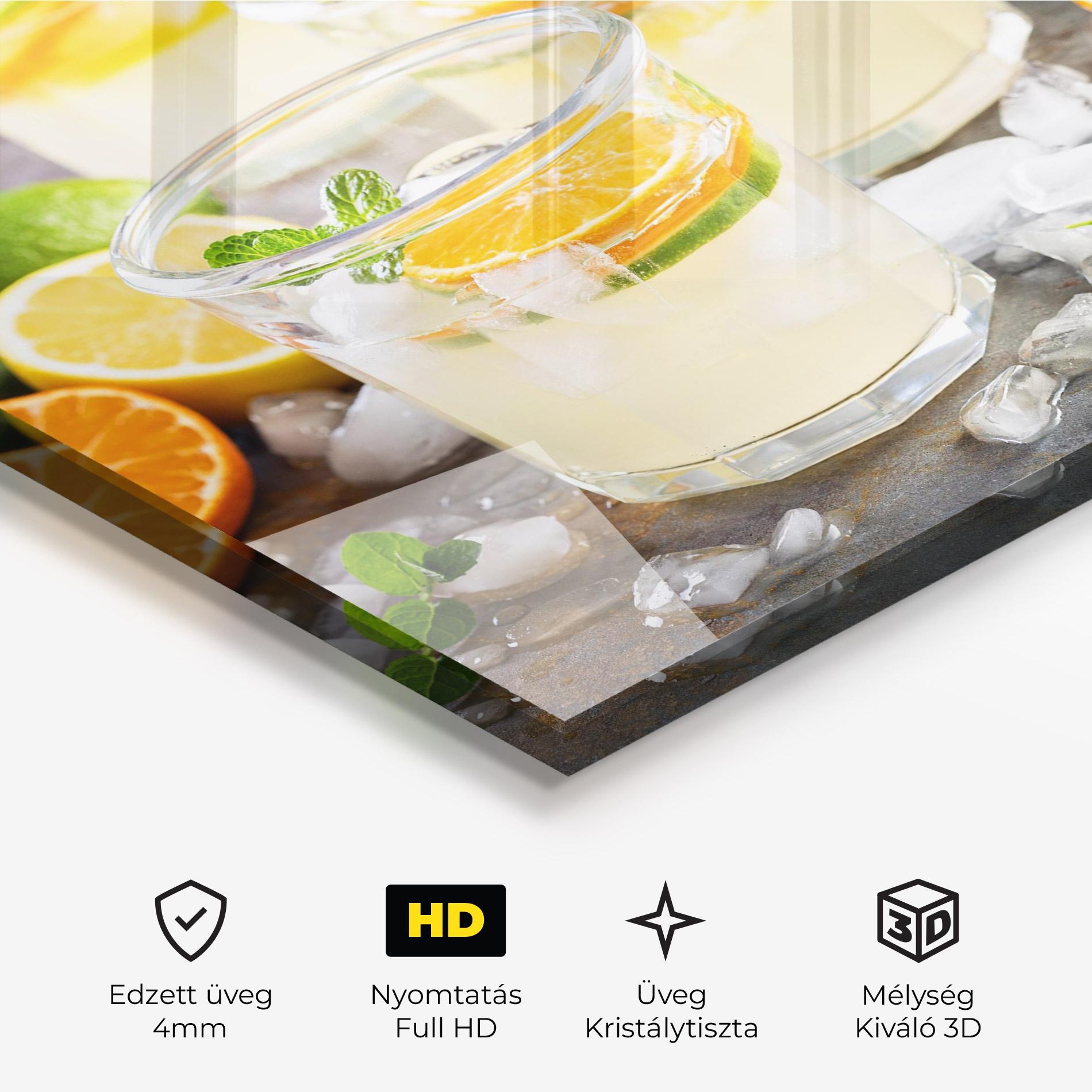Üvegkép Citrus Fruit Lemonade mockup 3