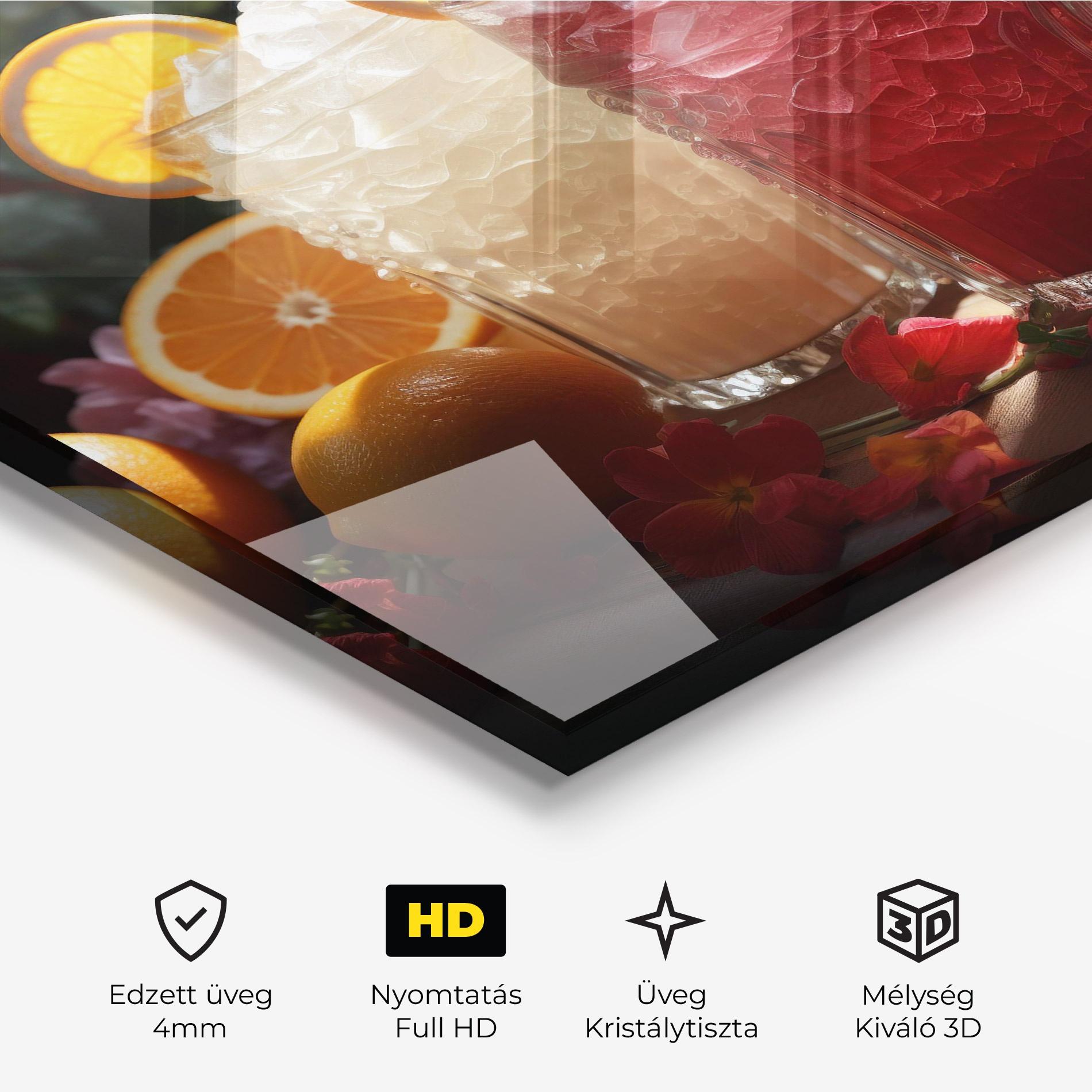 Üvegkép Citrus Smoothie Drink mockup 3