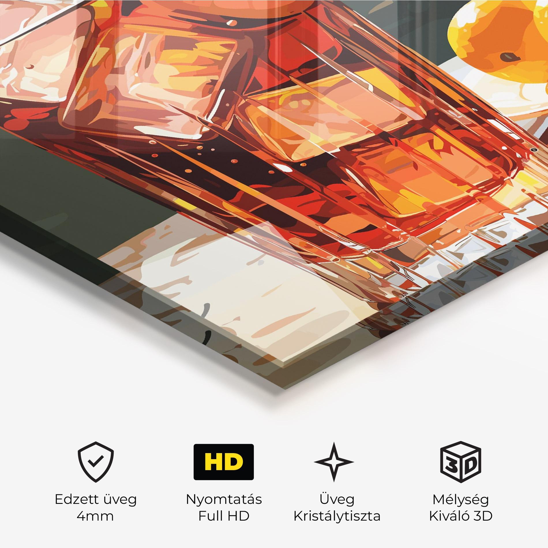Üvegkép Cocktail Art mockup 3