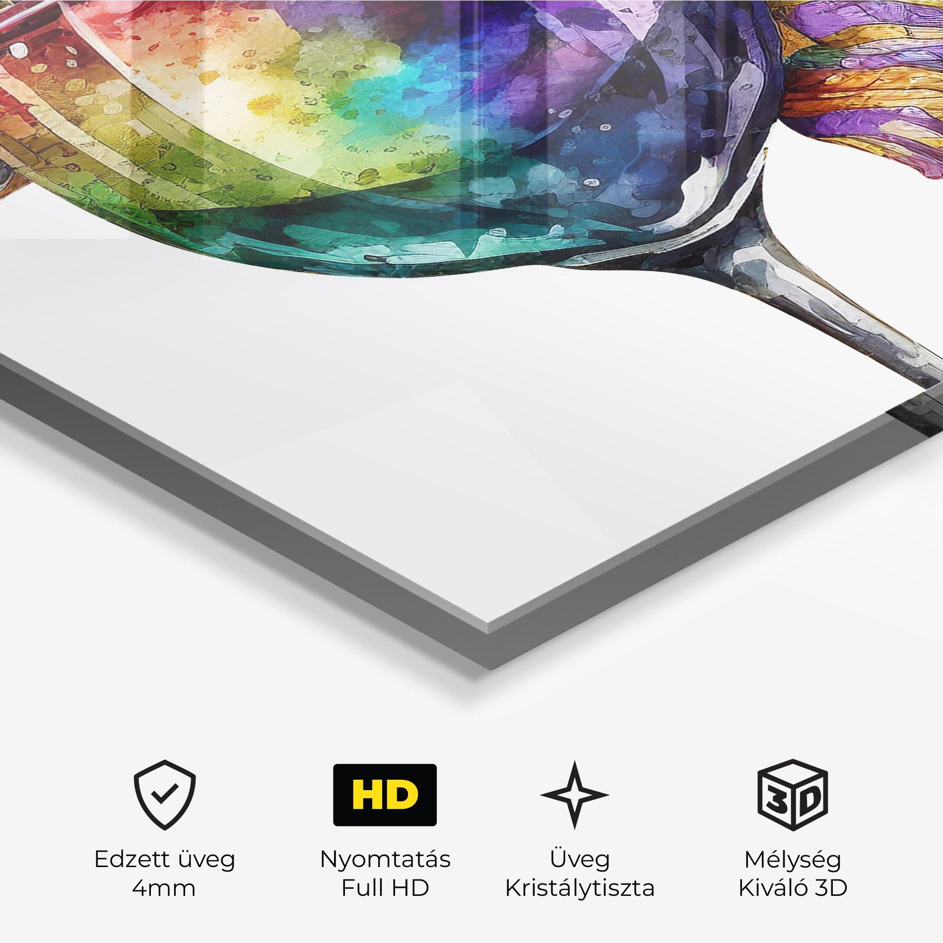 Üvegkép Colorful Drink mockup 3