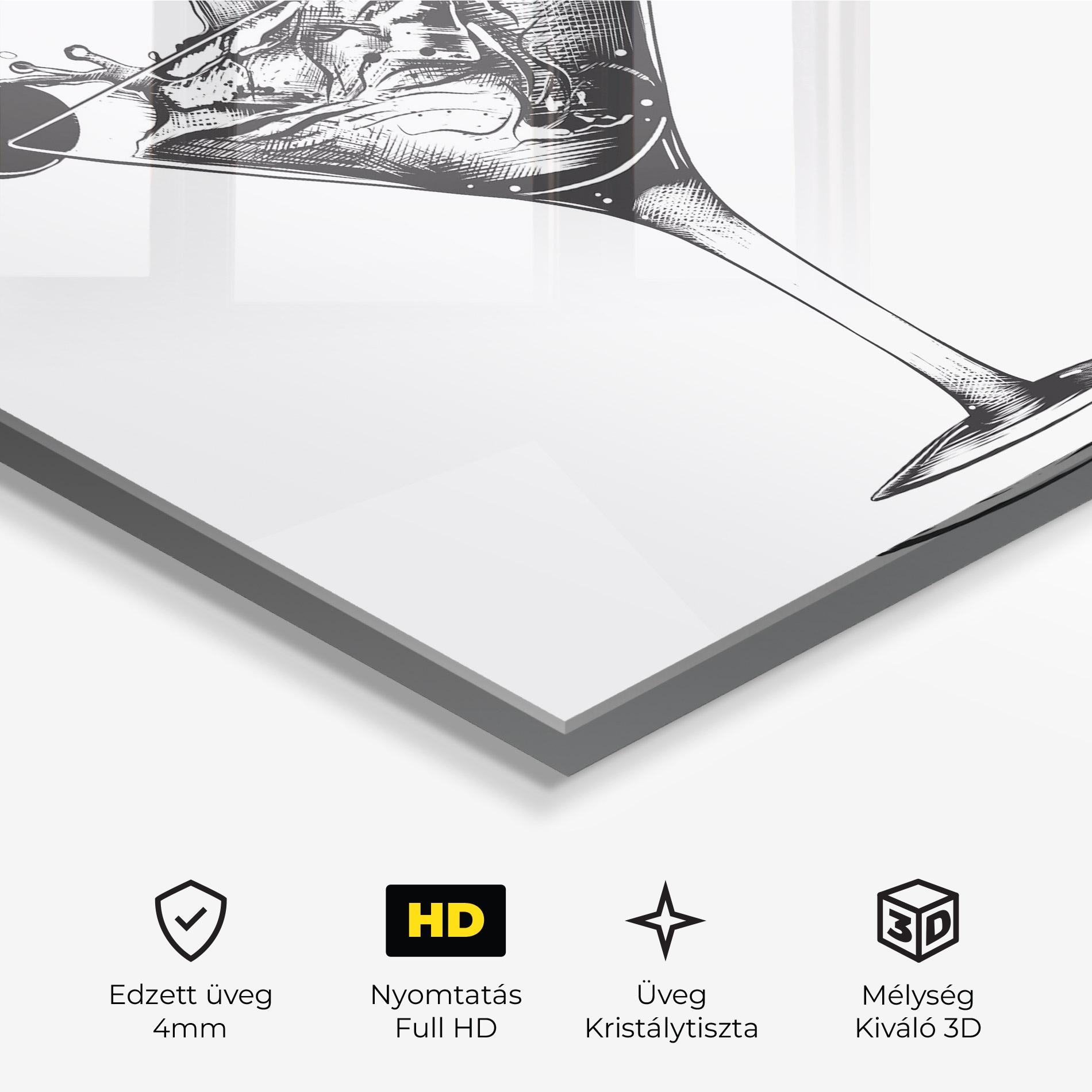 Üvegkép Drink Splash mockup 3