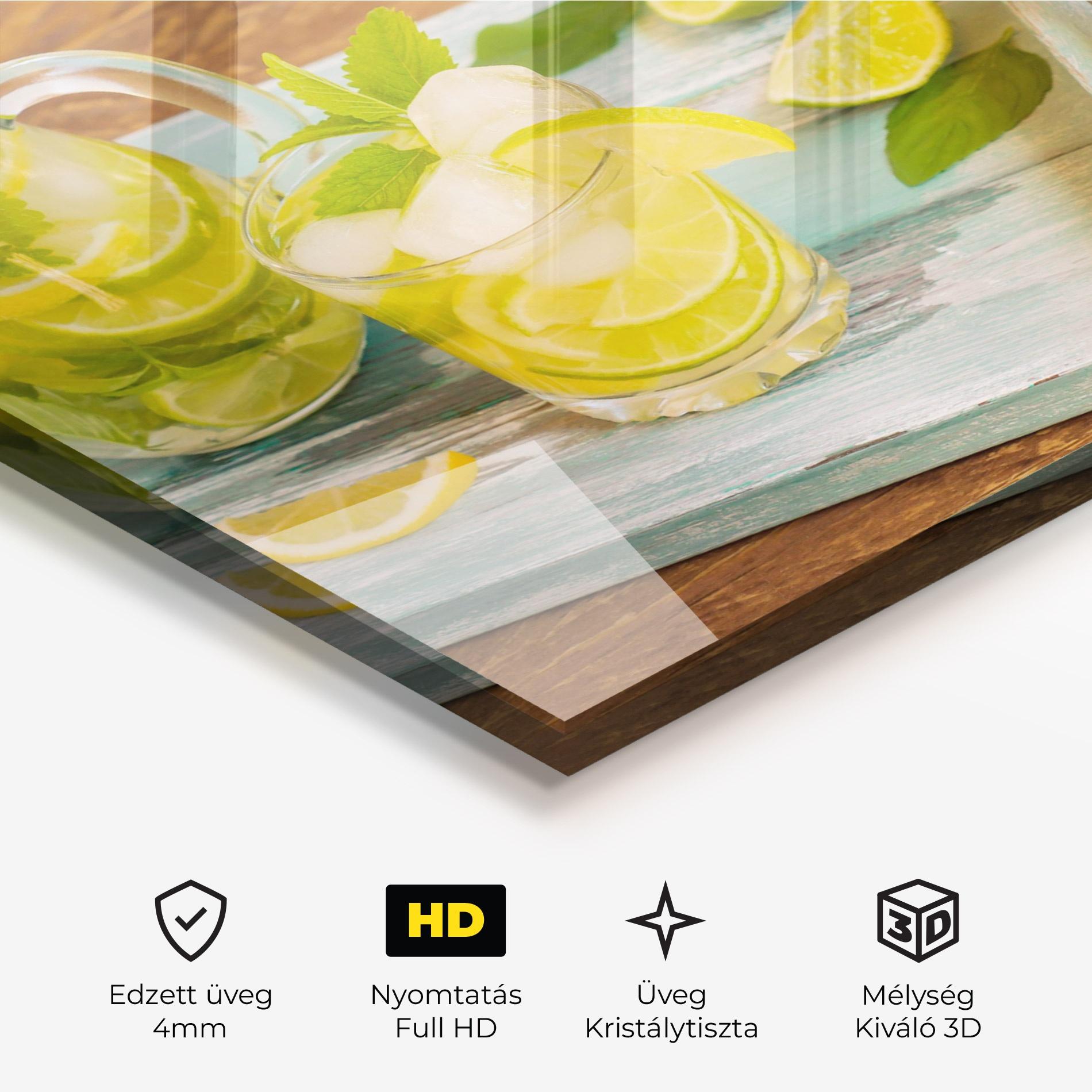 Üvegkép Fresh Cold Lemonade mockup 3