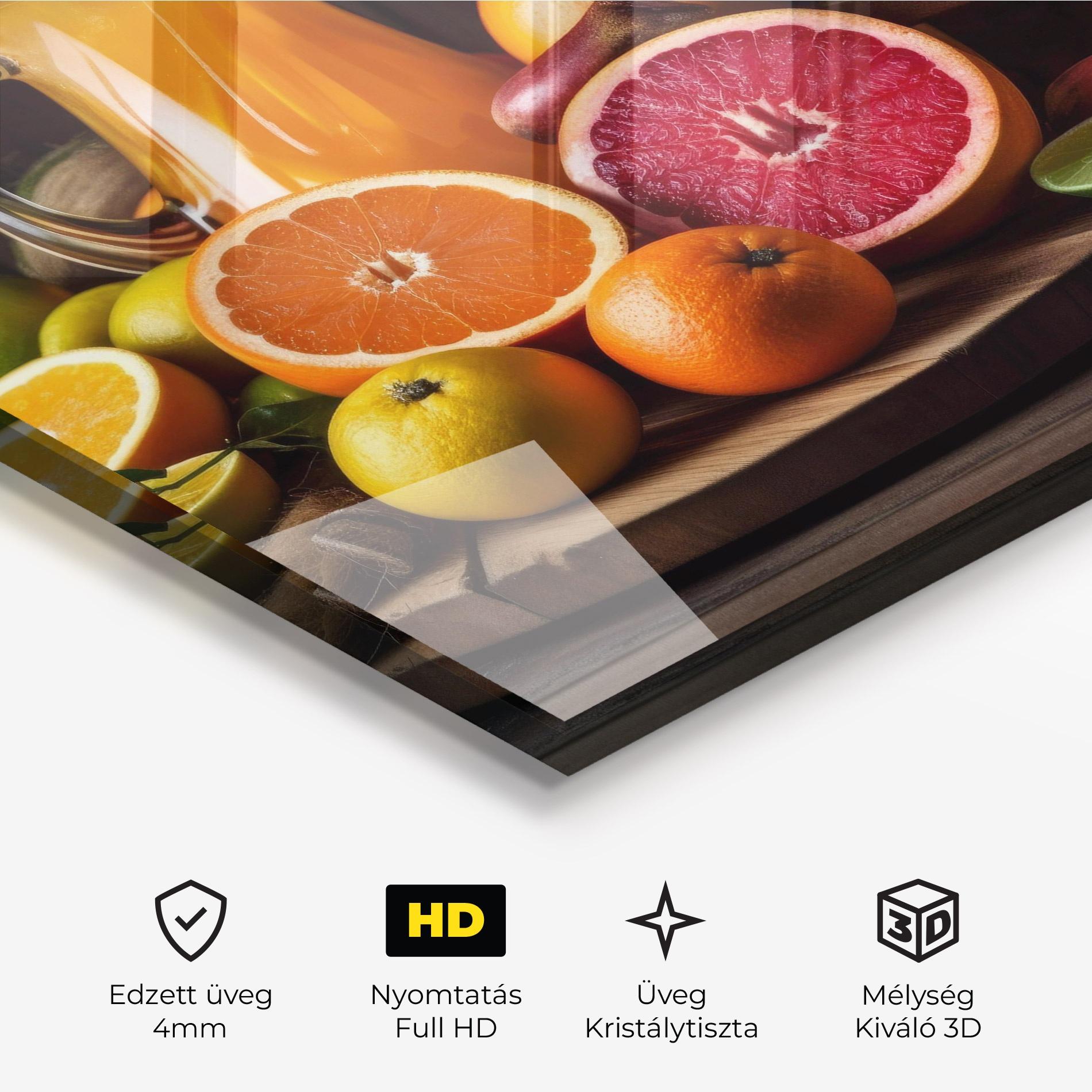 Üvegkép Glass Of Orange Juice mockup 3