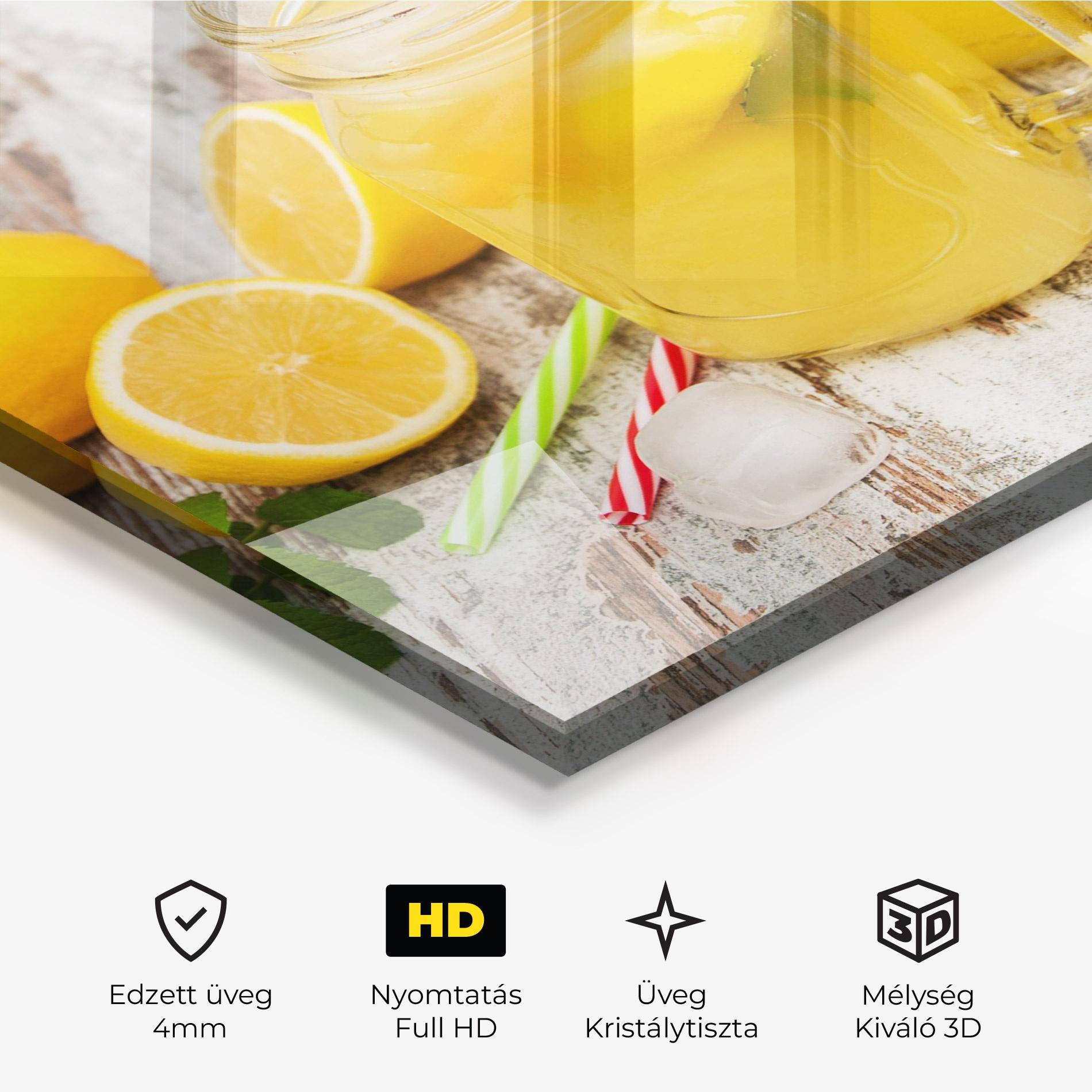 Üvegkép Jars With Lemonade mockup 3