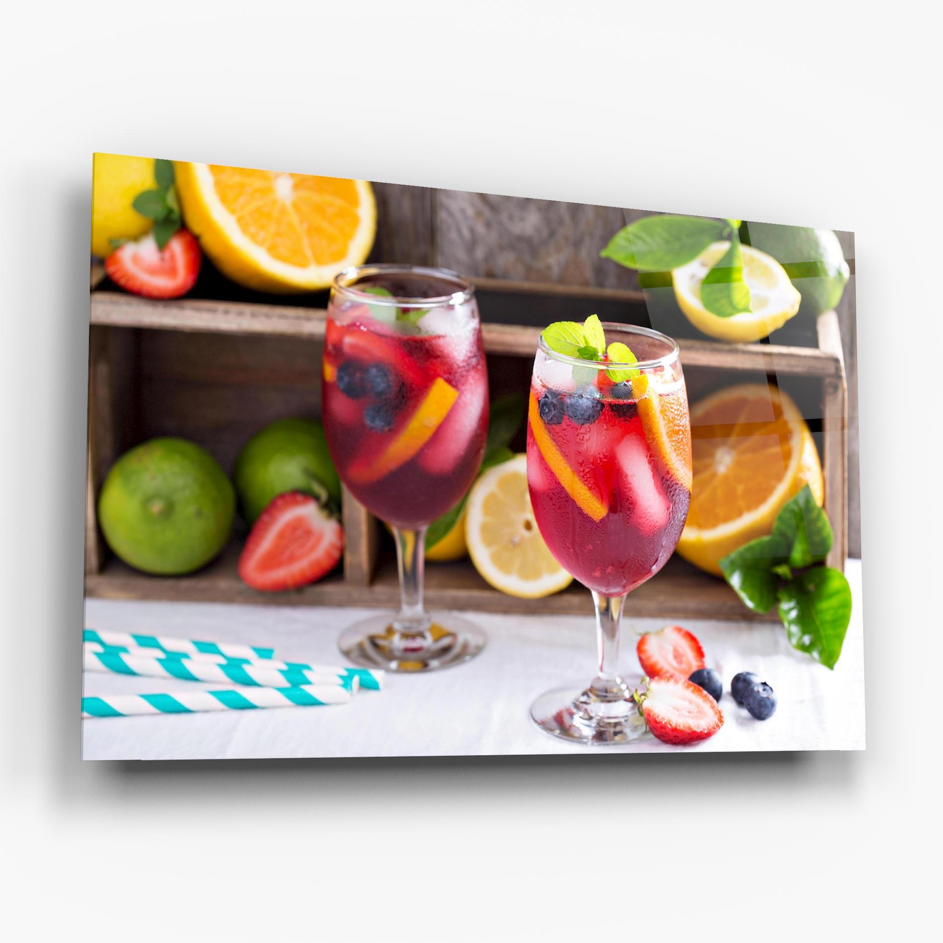 Üvegkép Colorful Summer Drink mockup 6