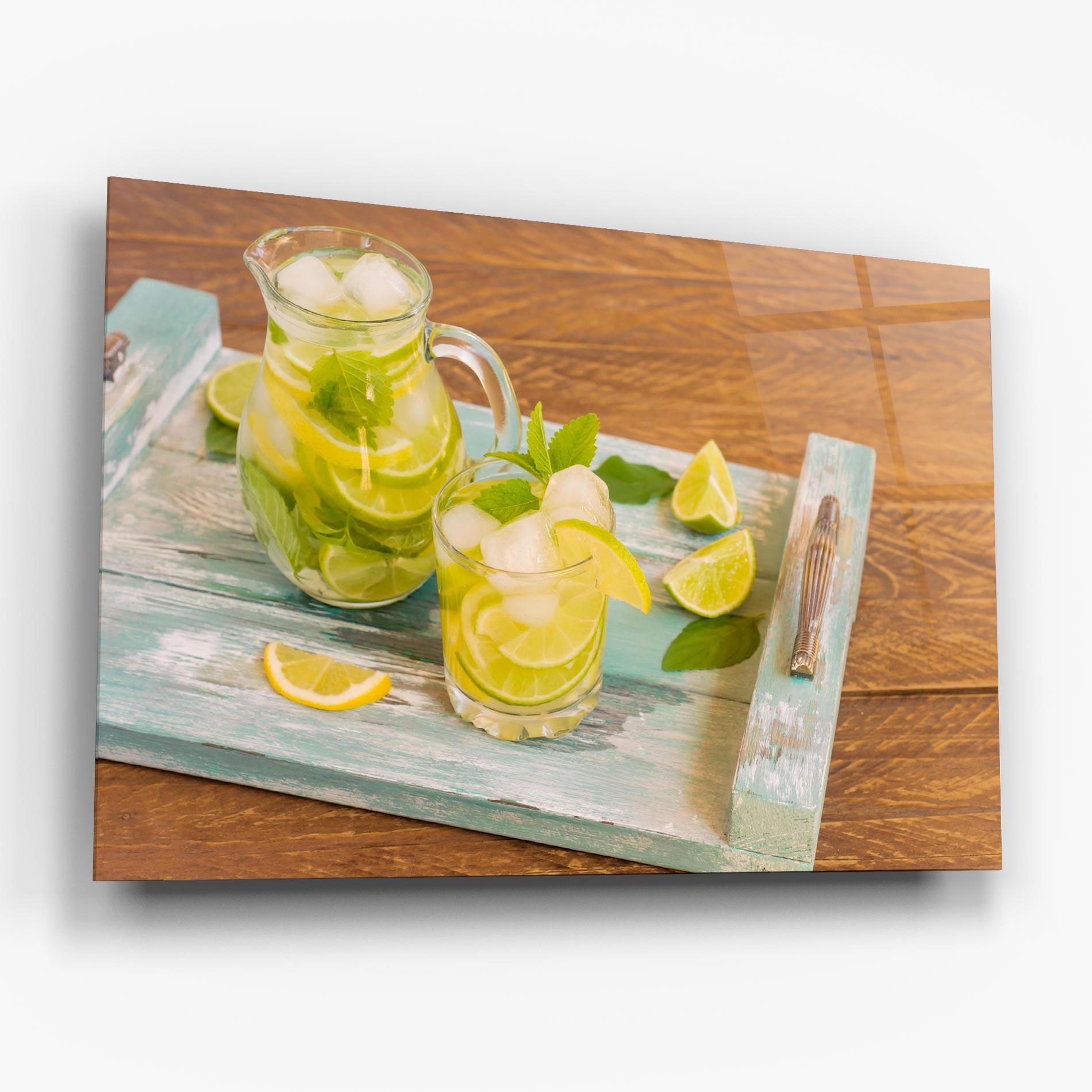 Üvegkép Fresh Cold Lemonade mockup 6
