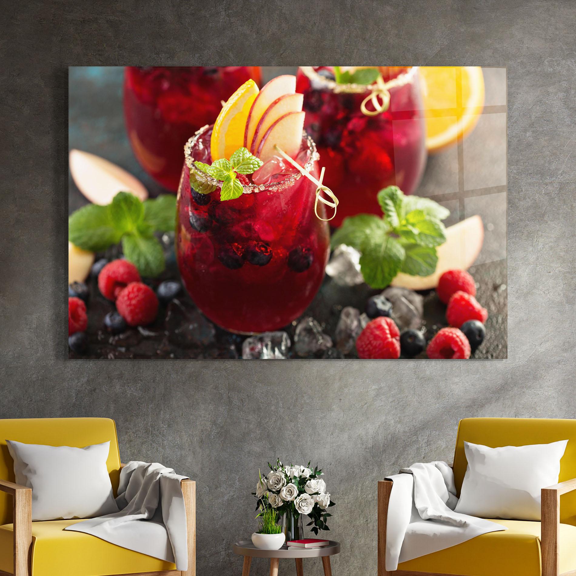 Üvegkép Berry Drink mockup 4