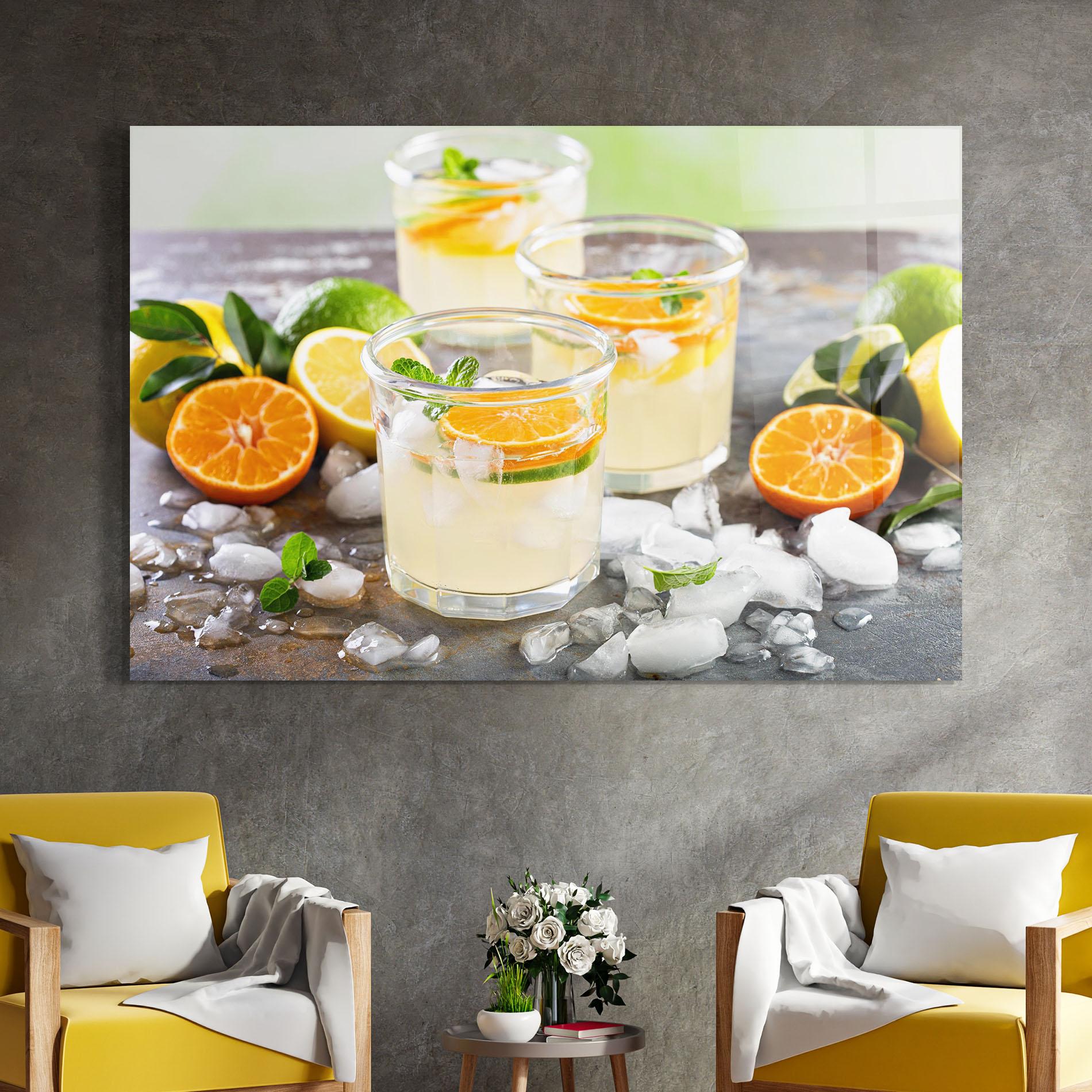 Üvegkép Citrus Fruit Lemonade mockup 4