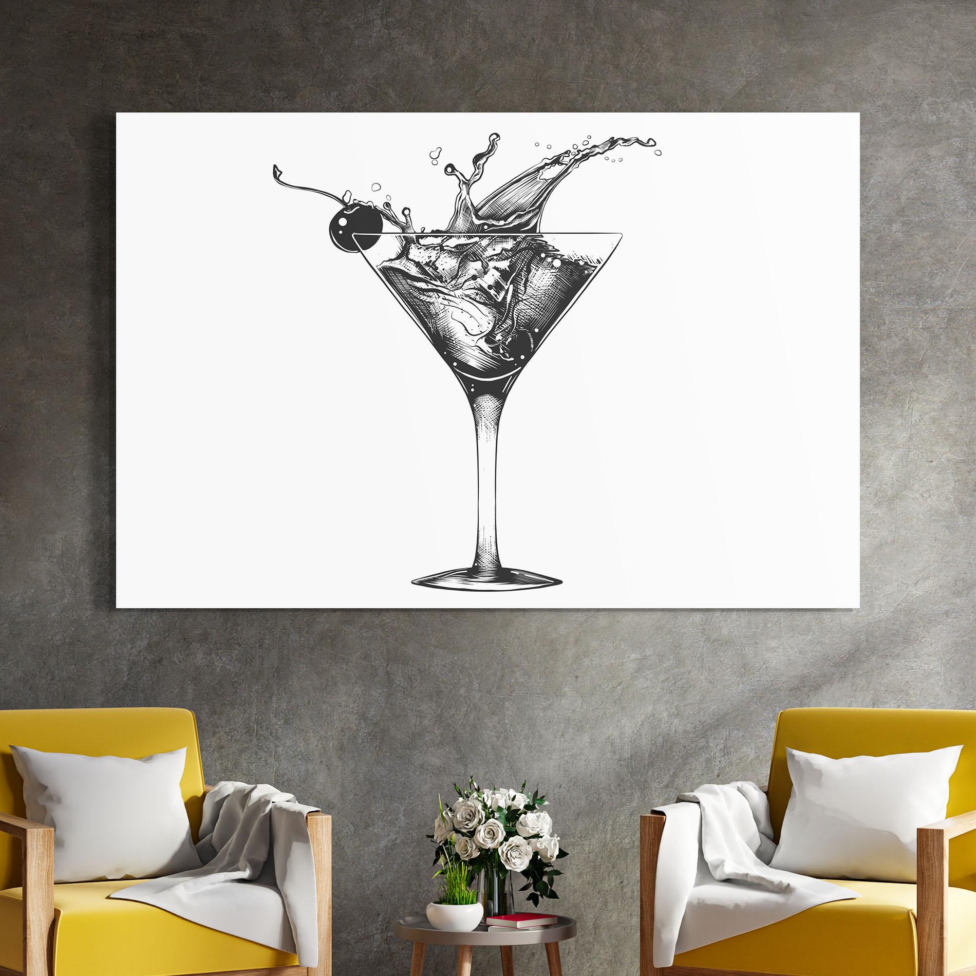 Üvegkép Drink Splash mockup 4