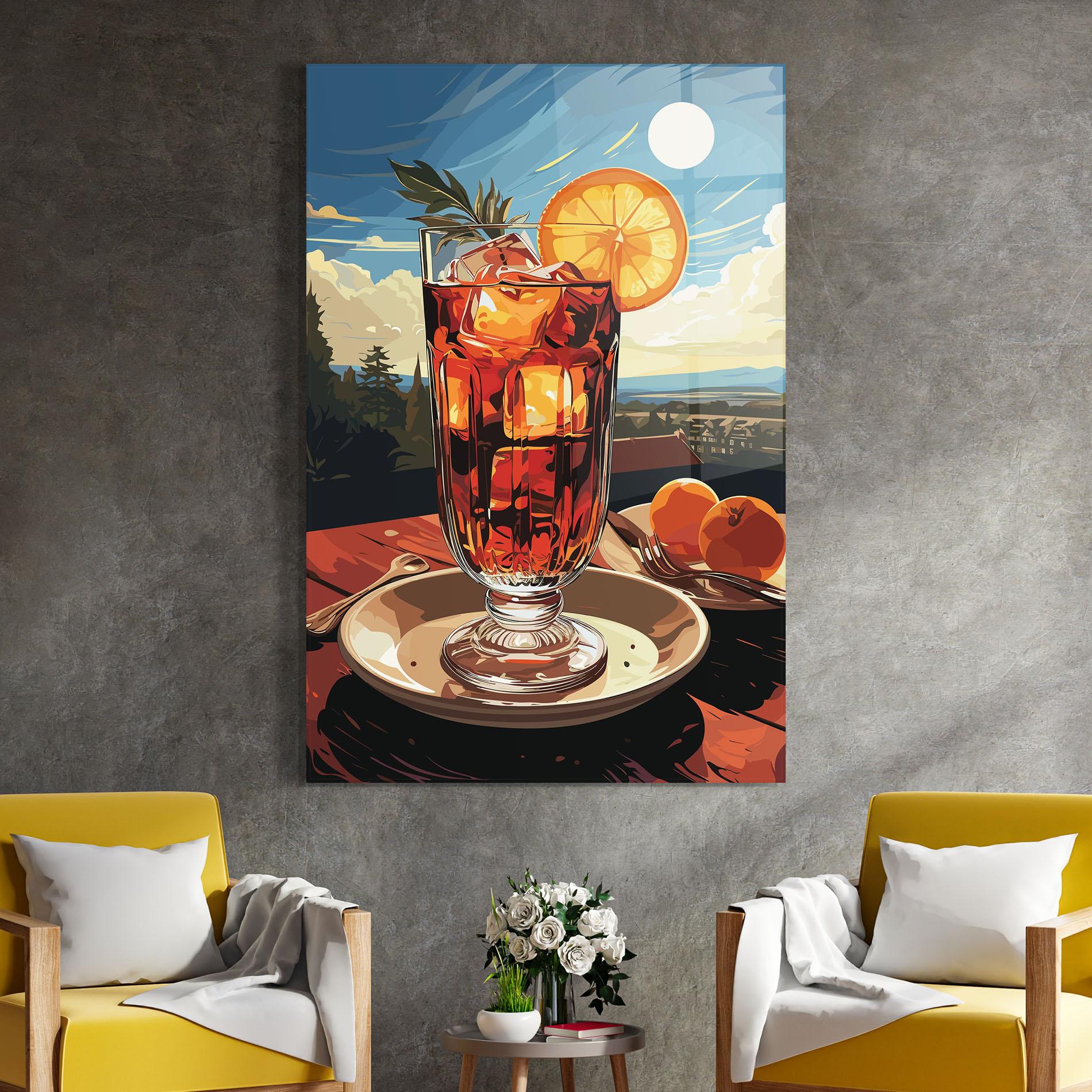 Üvegkép Cocktail Orange mockup 4