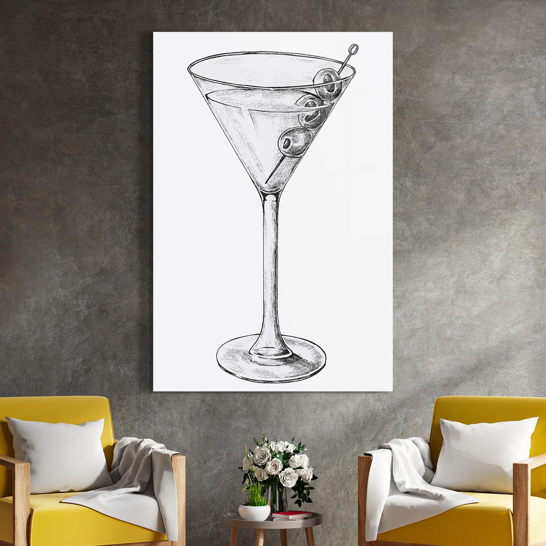 Üvegkép Hand Drawn Glass mockup 4