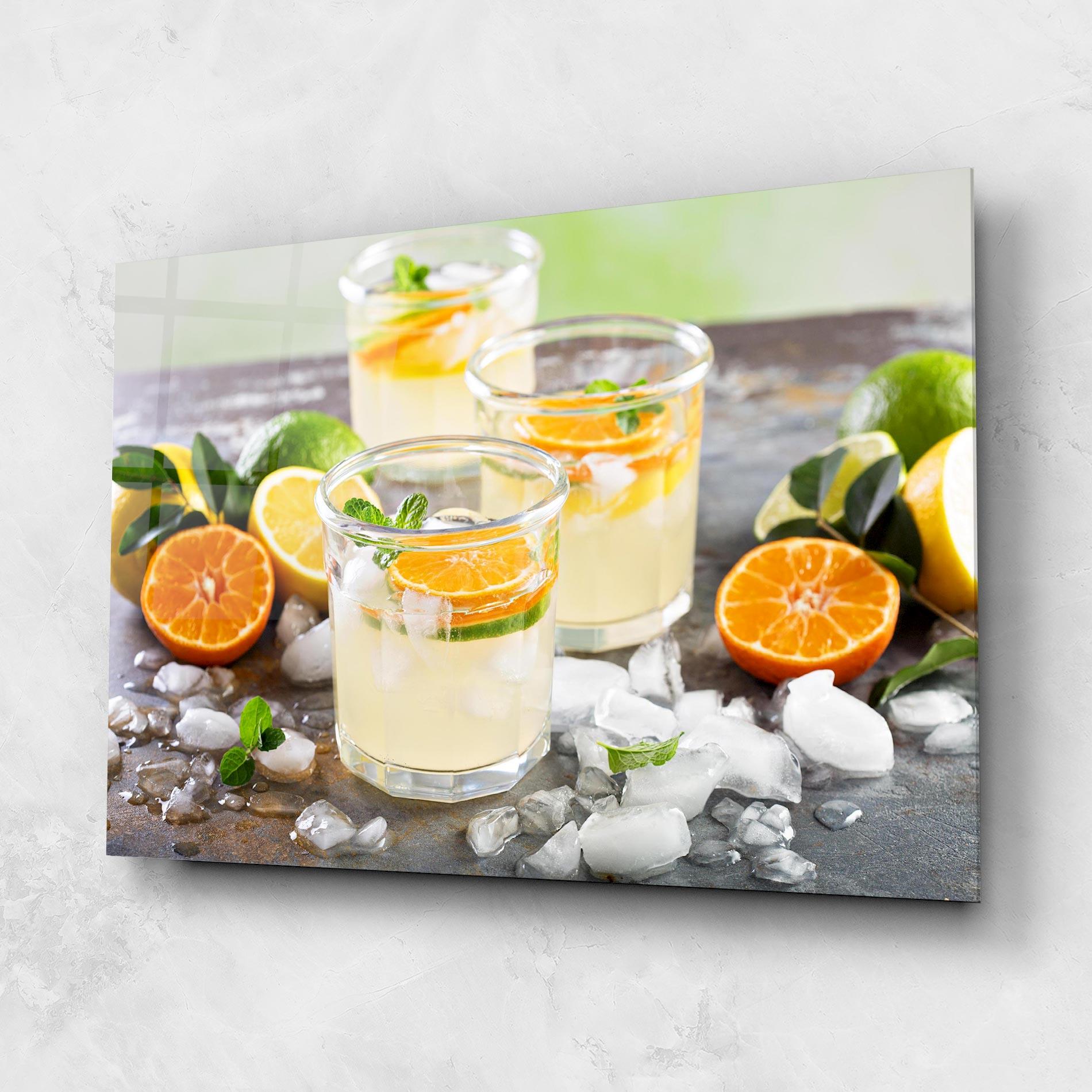 Üvegkép Citrus Fruit Lemonade mockup 1