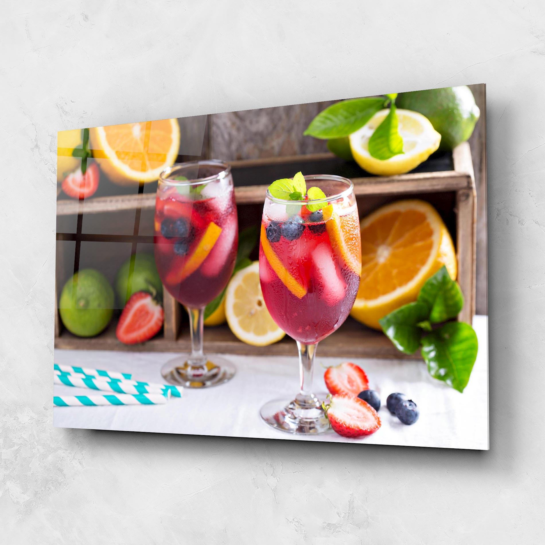 Üvegkép Colorful Summer Drink mockup 1