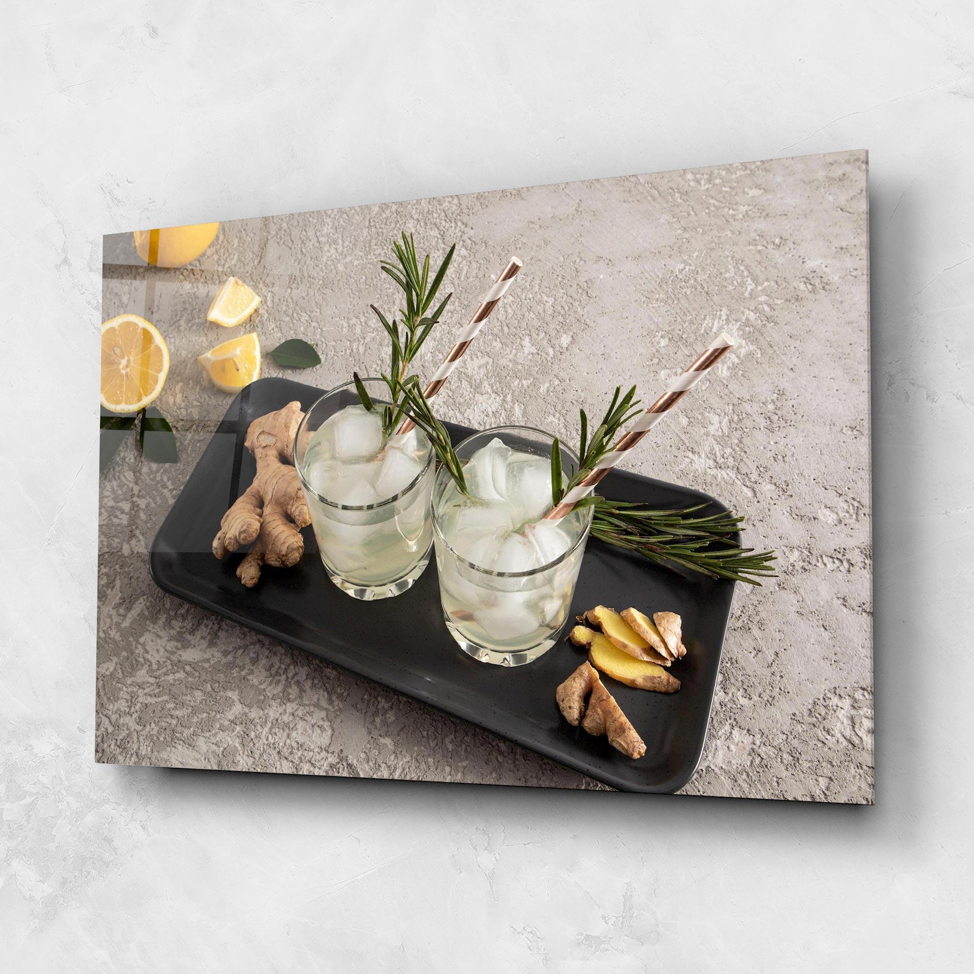 Üvegkép Ginger Lemonade Drink mockup 1