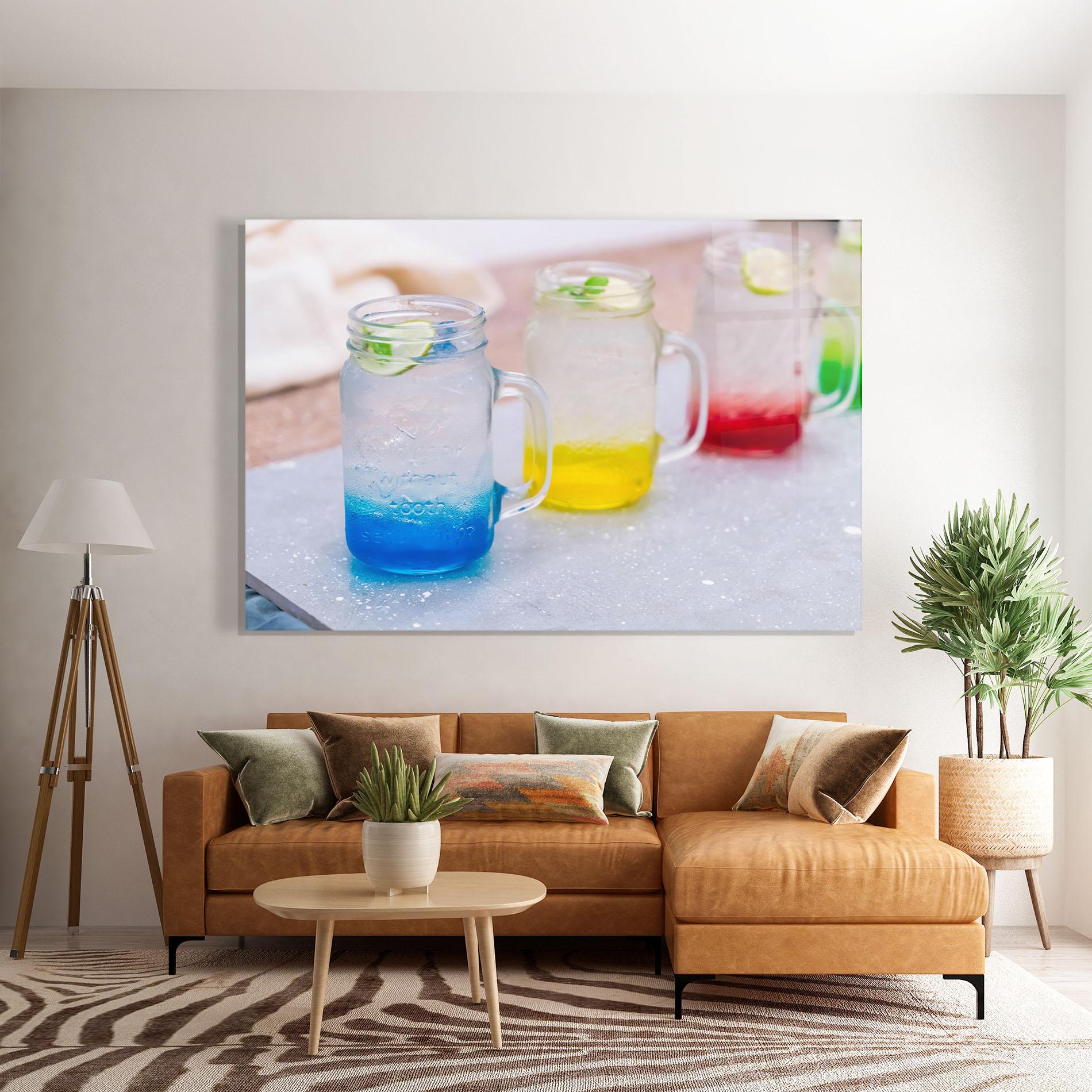 Üvegkép Colorful Italian Soda mockup 7