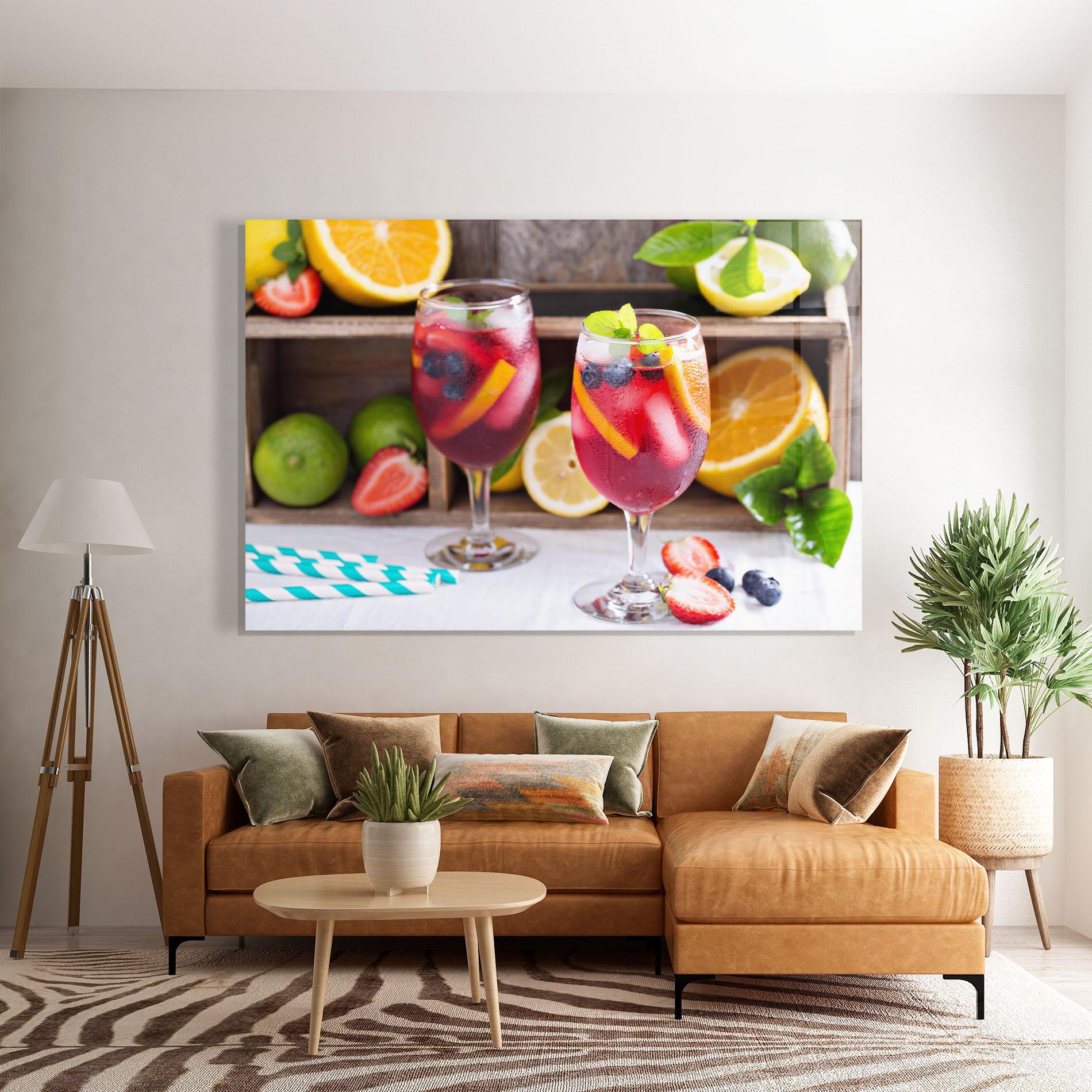 Üvegkép Colorful Summer Drink mockup 7