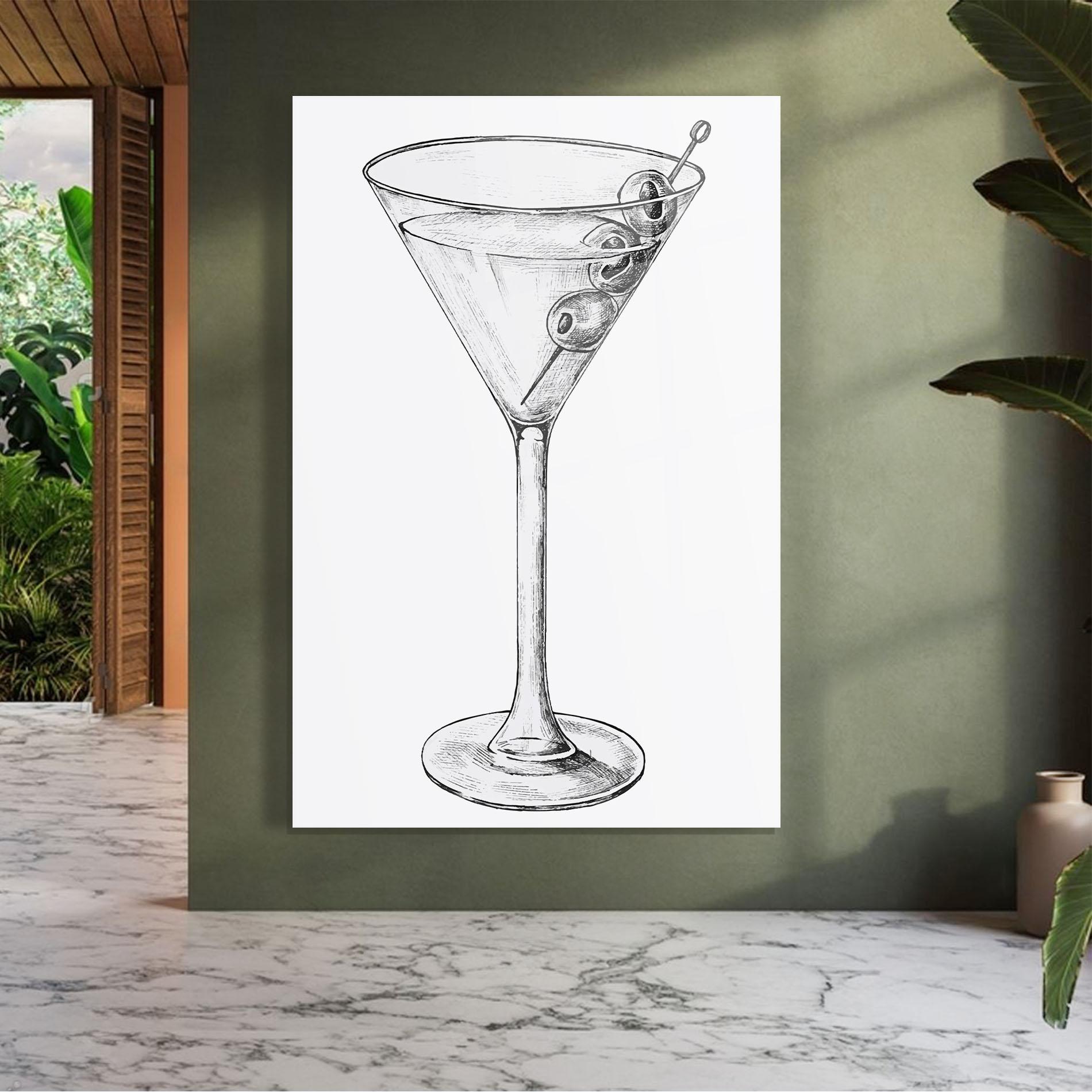 Üvegkép Hand Drawn Glass mockup 7